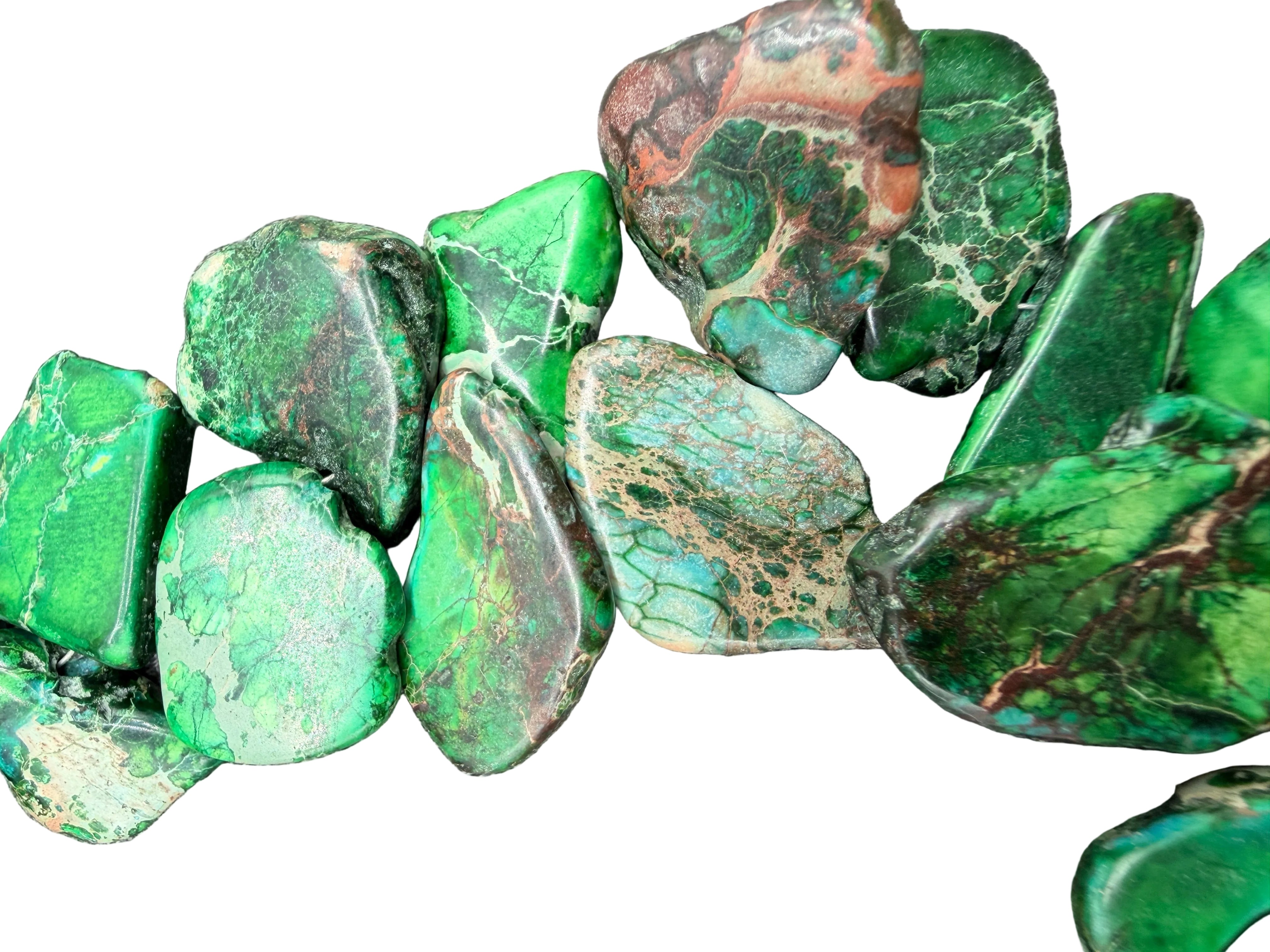 1980s Variscite Chunk Statement Necklace