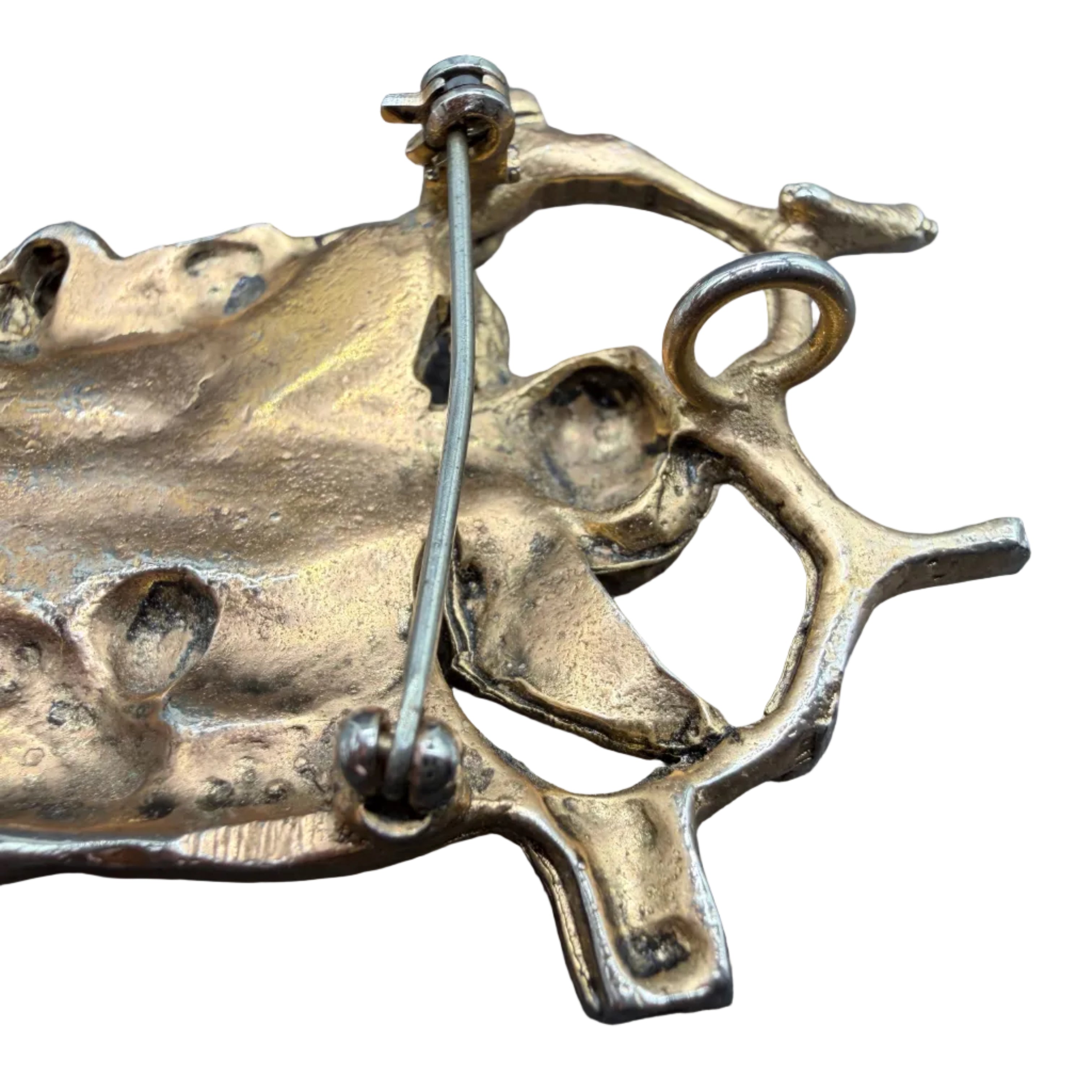 1960s Igael Tumarkin Signed “Prisoner of Conscience” Brutalist Brooch/Pendant