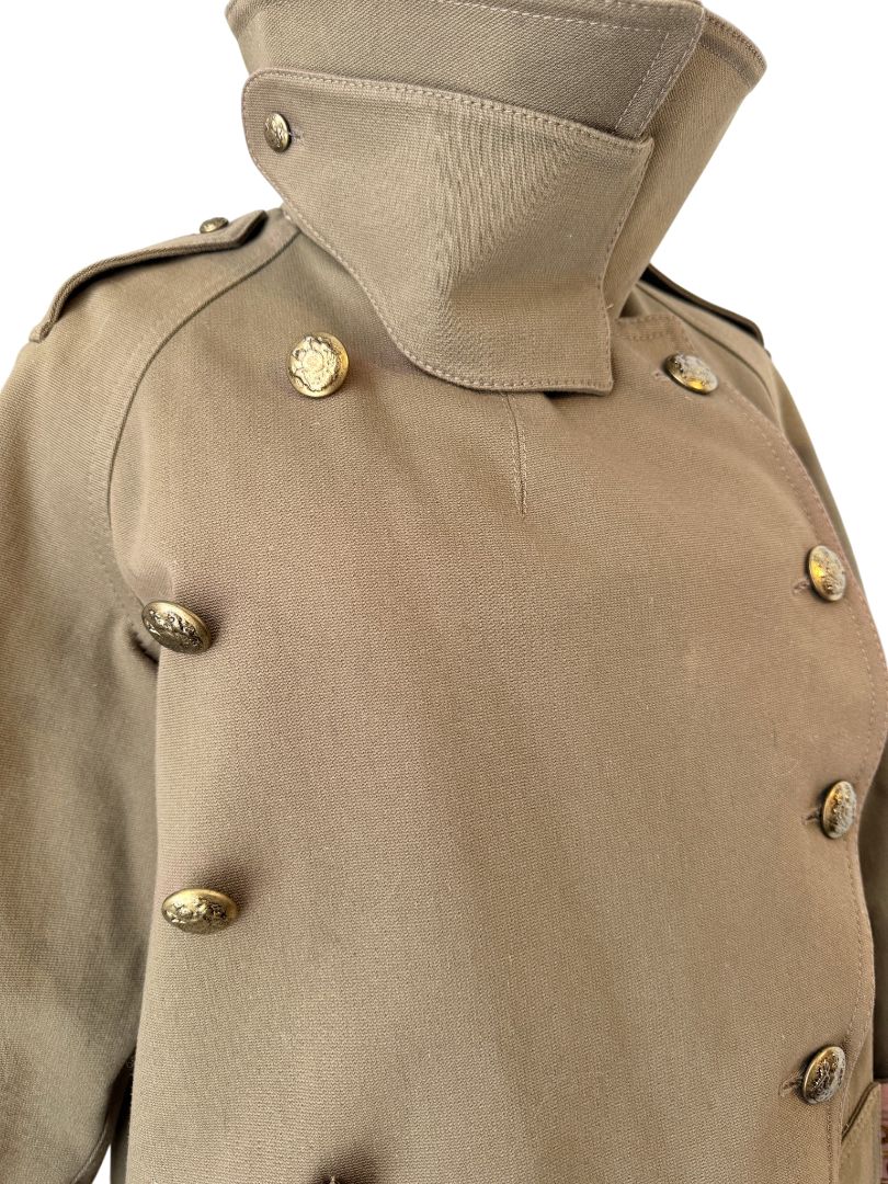 Barbour x Farm Rio Reversible Pea Coat with Floral Embroidered Silk Reverse