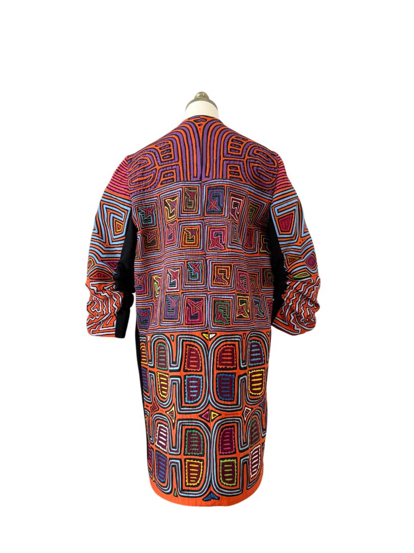 Amelia Toro Mola Textile 3/4 Open Jacket with Ruched Sleeves