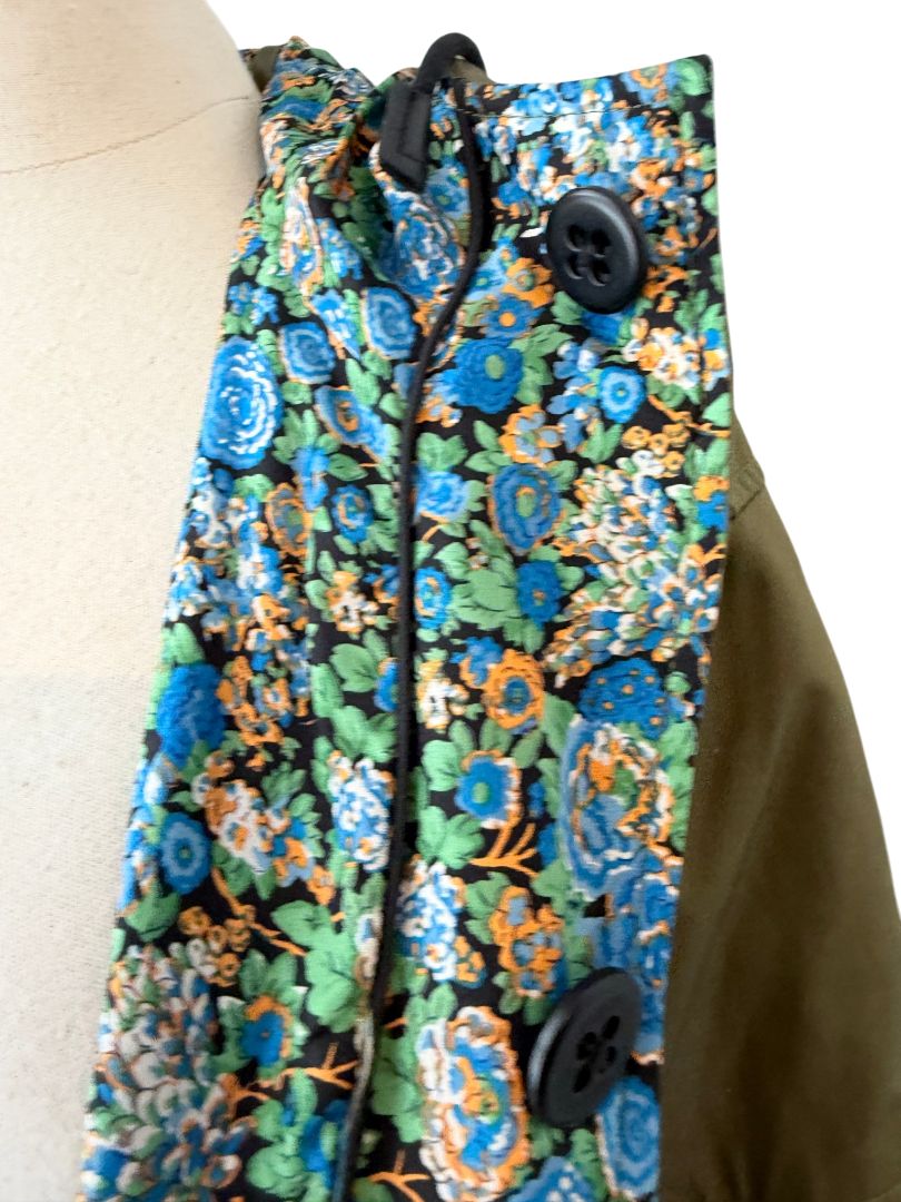 Reversible Shrunken Parka with Microfloral Lining by Coach