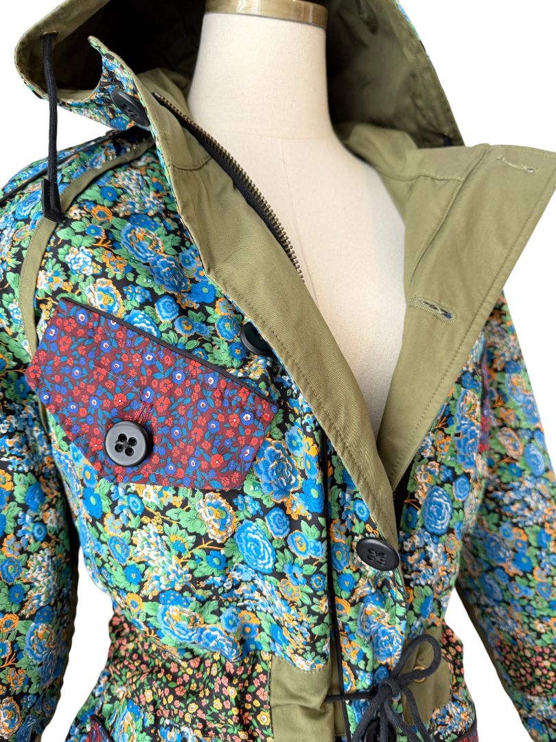 Reversible Shrunken Parka with Microfloral Lining by Coach