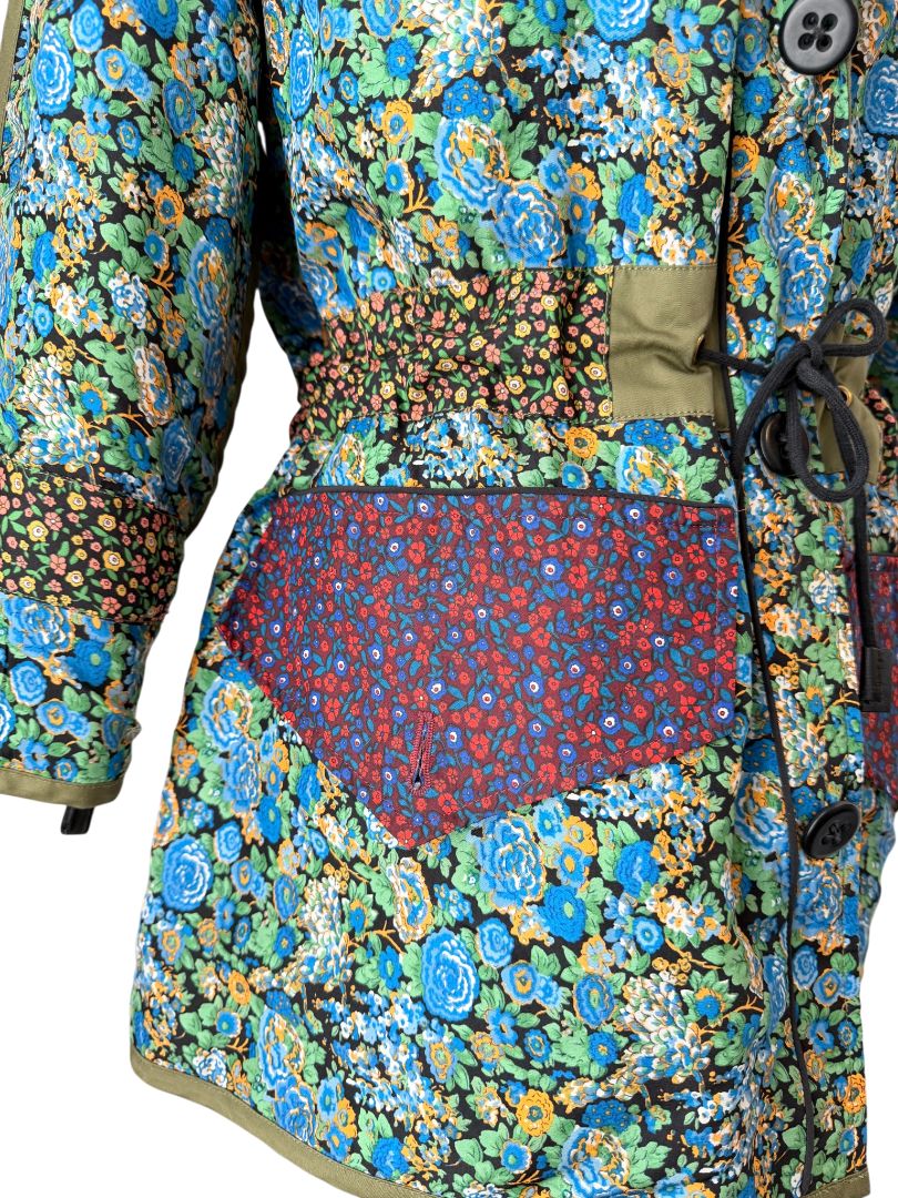 Reversible Shrunken Parka with Microfloral Lining by Coach