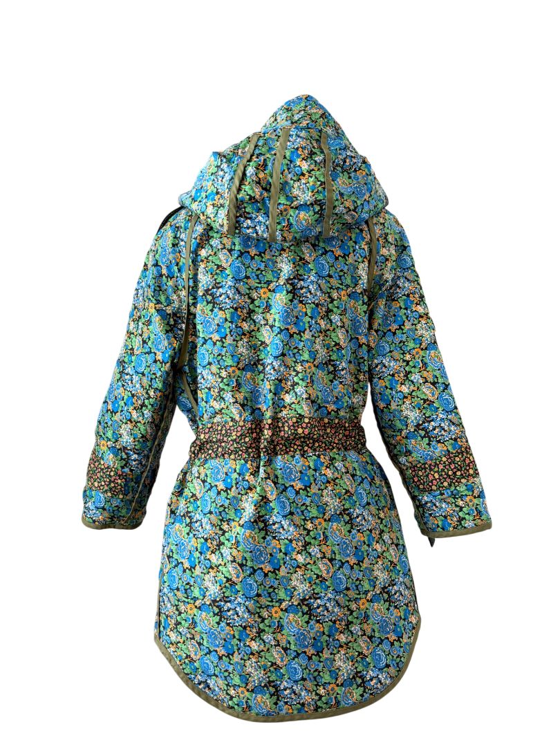 Reversible Shrunken Parka with Microfloral Lining by Coach