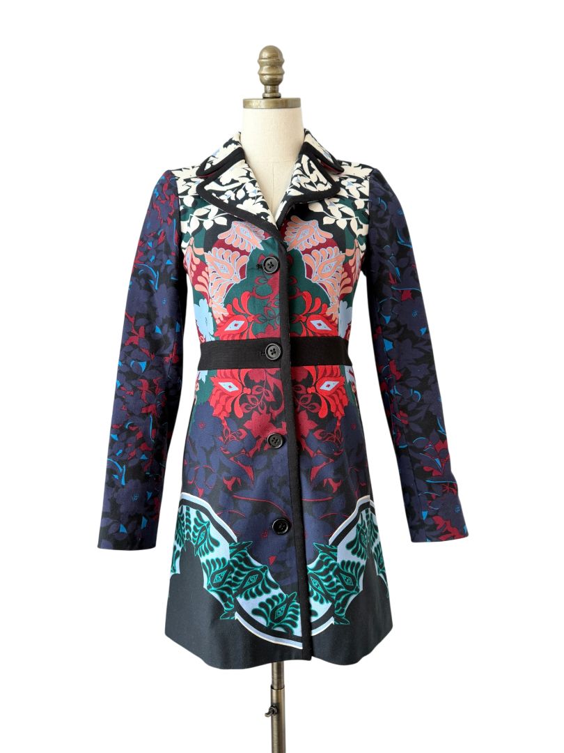 Romantic Floral 3/4 Statement Coat by Elevenses