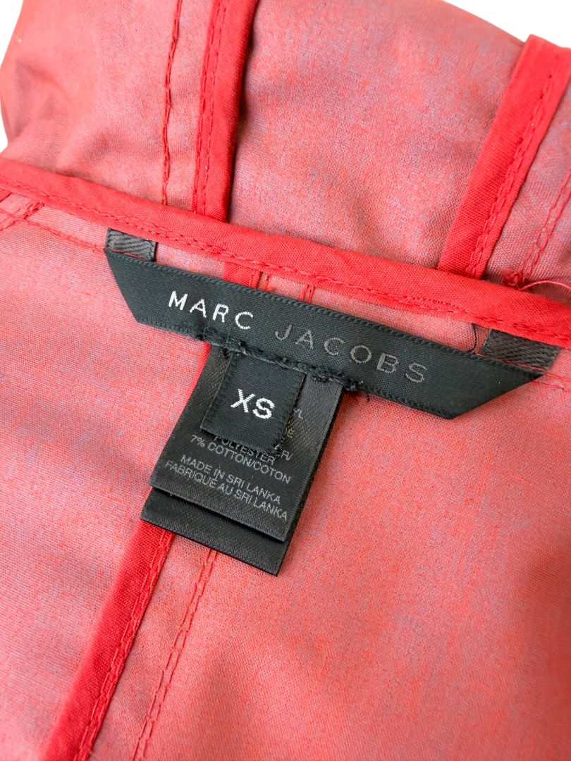 Bold Colorblock Vinyl Hooded Rain Coat by Marc Jacobs