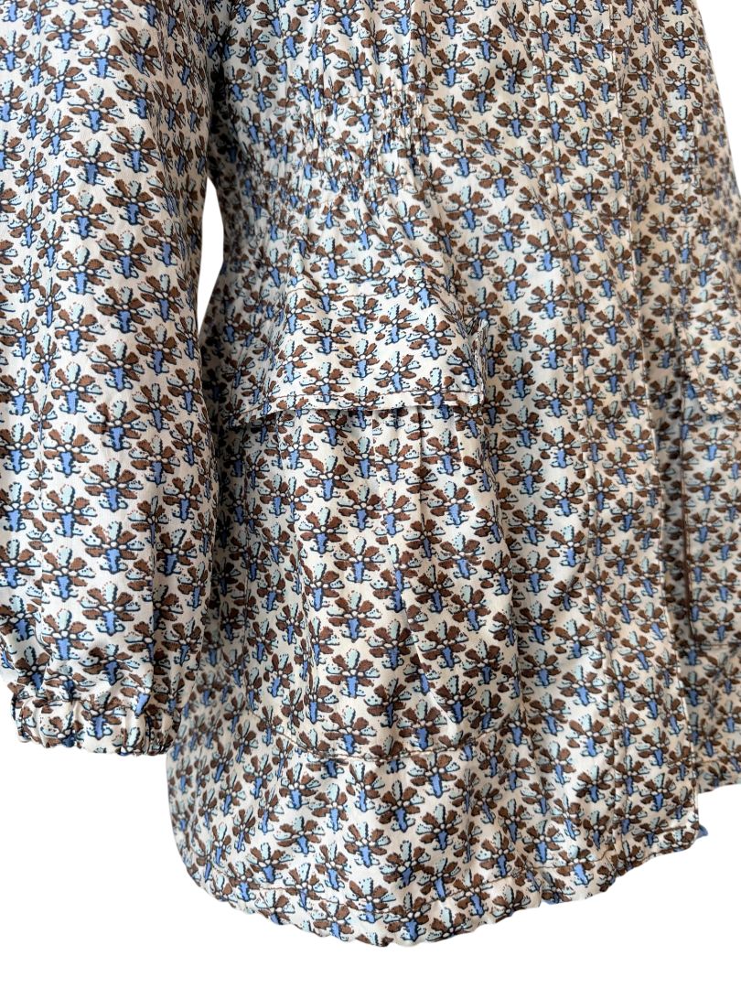 Chic Zip-Front Rain Parka with Smocked Waist by Tory Burch