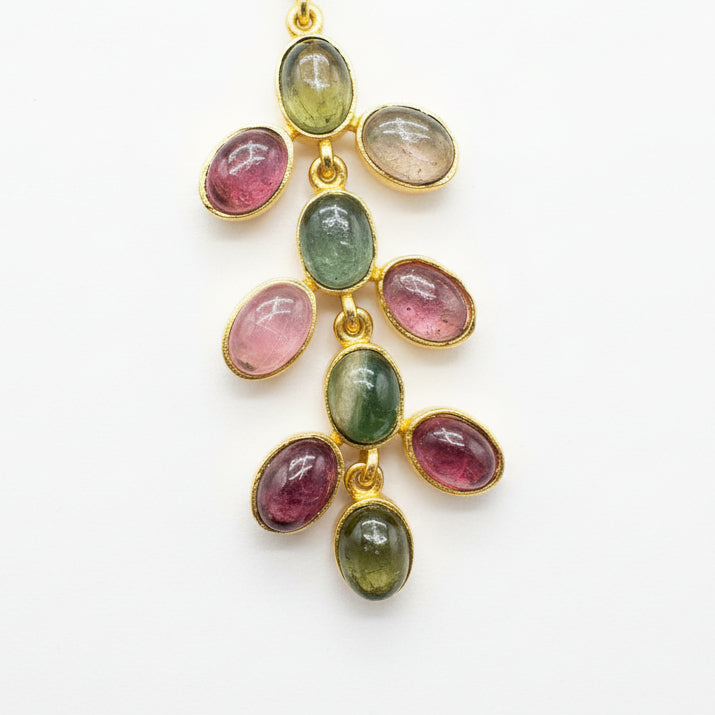 Golden Vine Amethyst Dangle Earrings