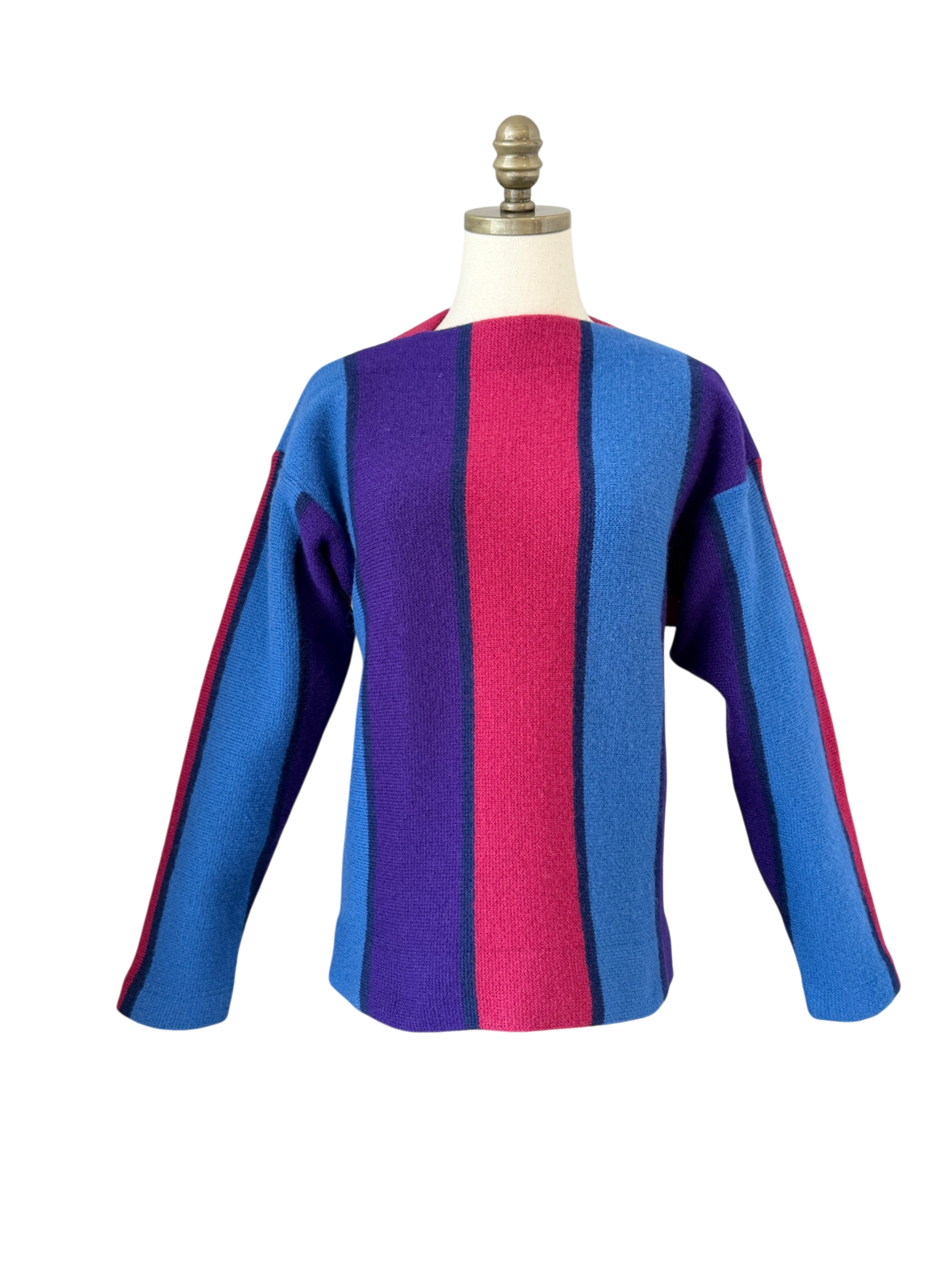 1950s Hans Heitsch Iceland for Saks Fifth Avenue Norwegian Wool Striped Boatneck Sweater