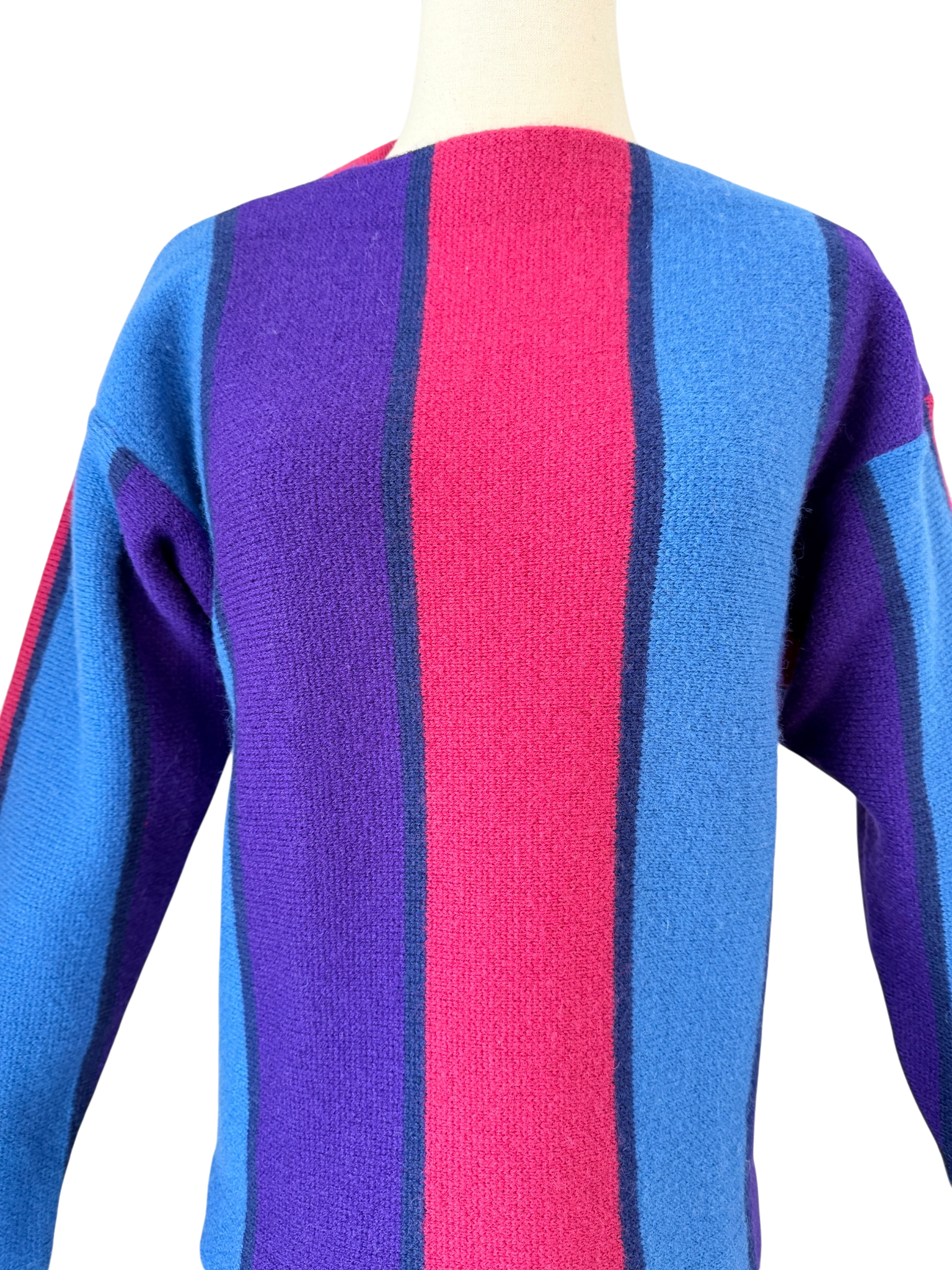 1950s Hans Heitsch Iceland for Saks Fifth Avenue Norwegian Wool Striped Boatneck Sweater