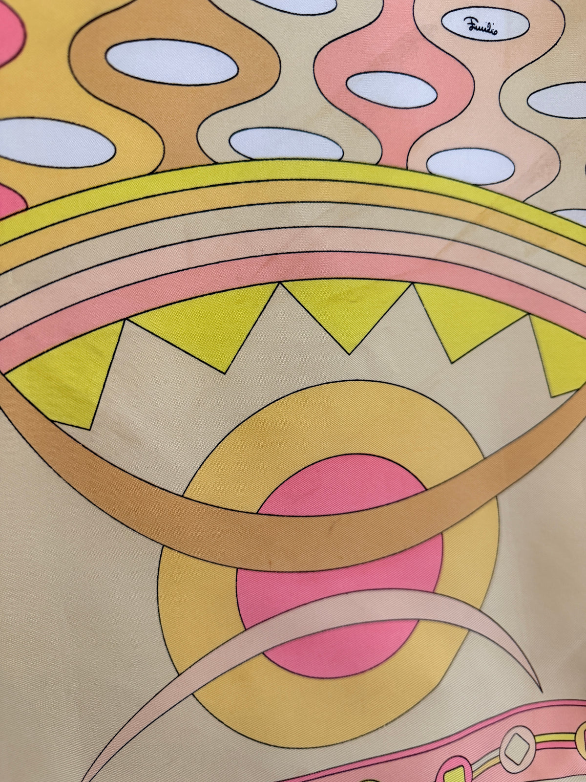 1960s Emilio Pucci Silk Mod Print Scarf