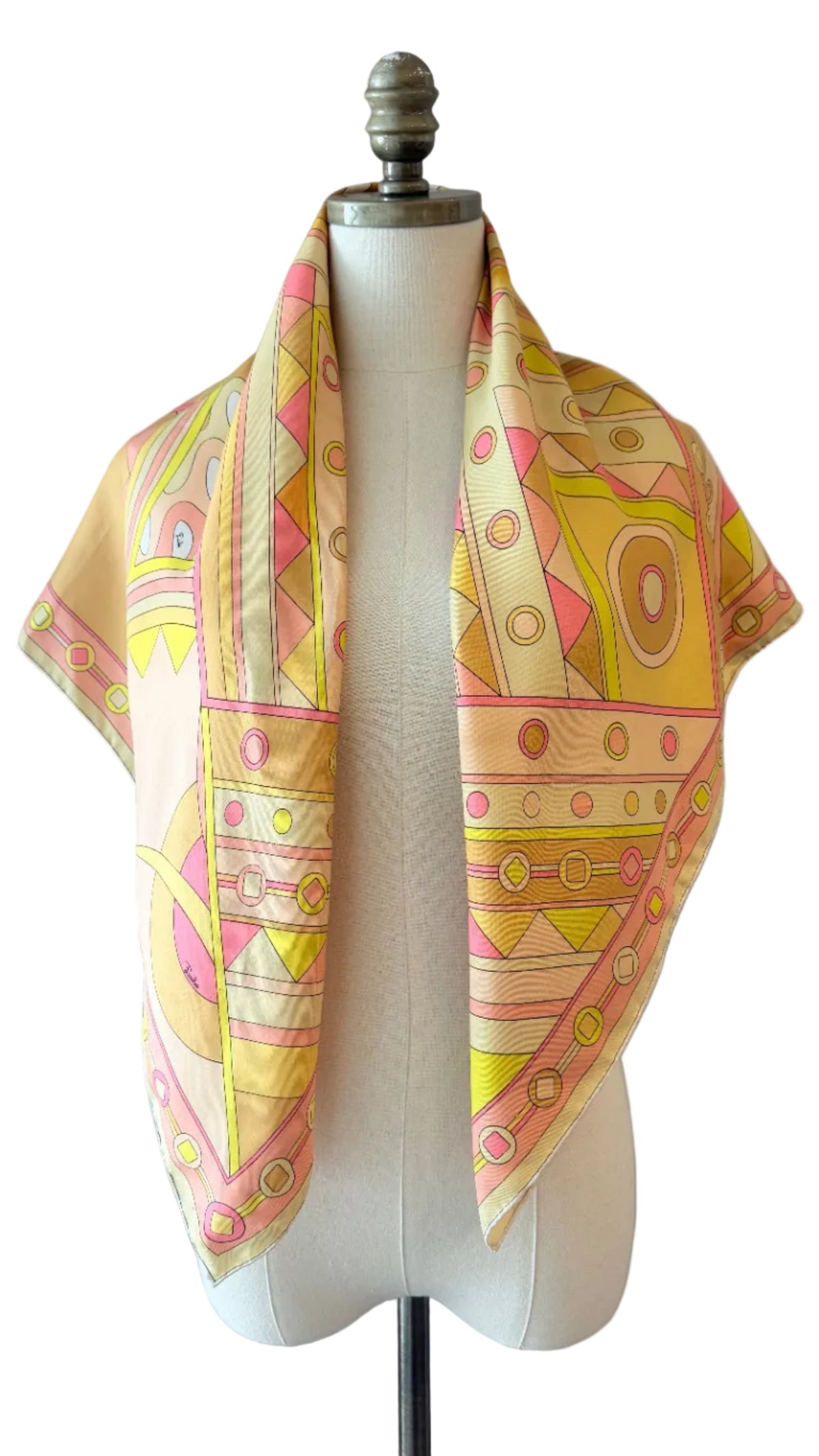 1960s Emilio Pucci Silk Mod Print Scarf