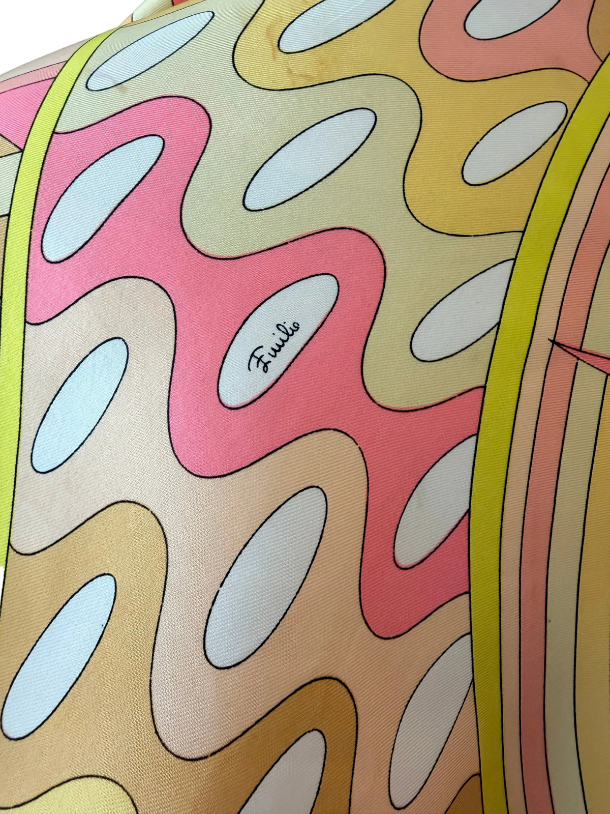 1960s Emilio Pucci Silk Mod Print Scarf