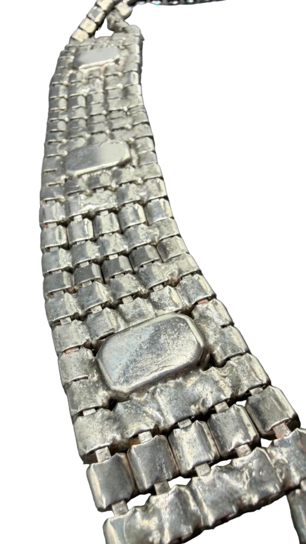 1950s Five-Row Austrian Crystal Choker with Emerald-Cut Stations