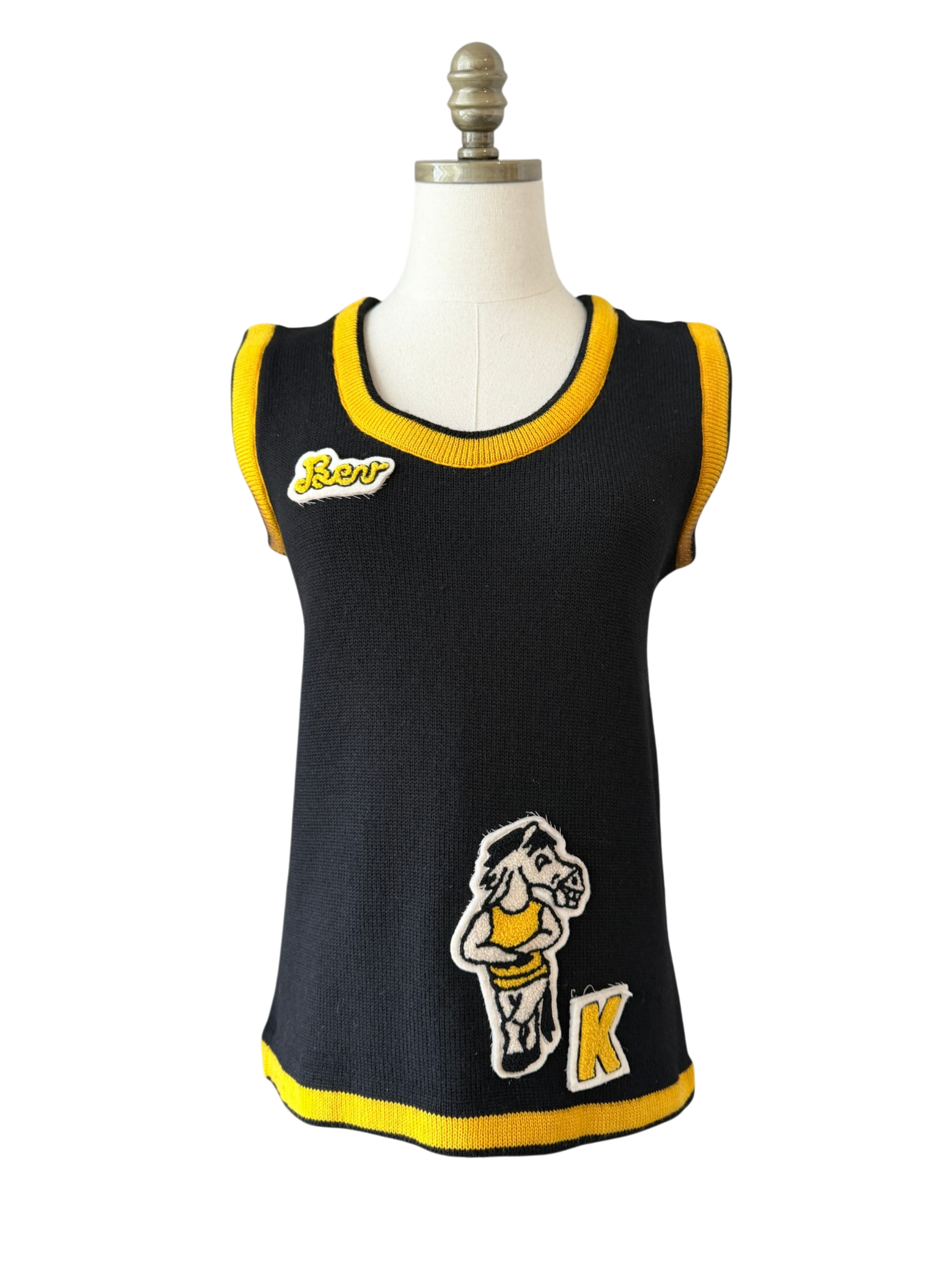 1950s Quality Knitting Co. Durene Basketball Jersey with Original Patches
