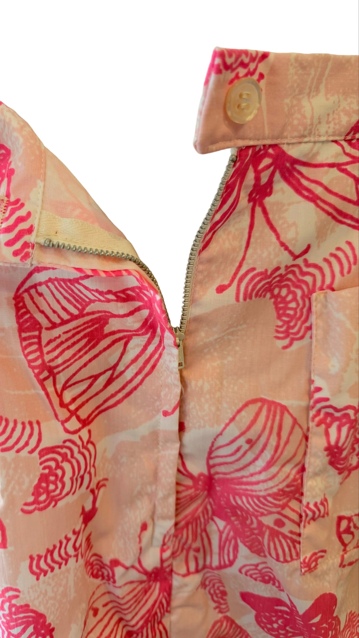 1960s The Lilly Pink Butterfly Print Skort with Front Pocket