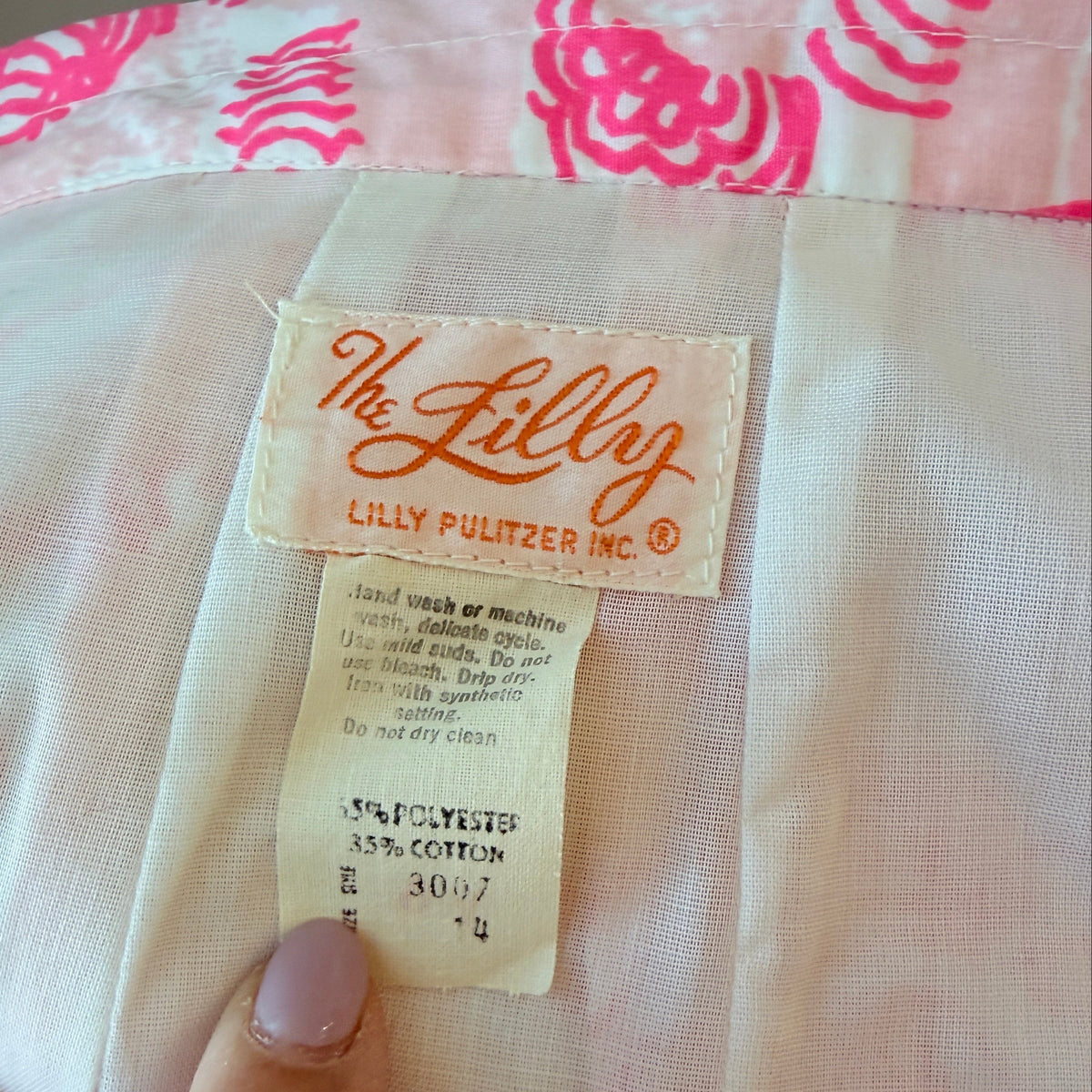 1960s The Lilly Pink Butterfly Print Skort with Front Pocket