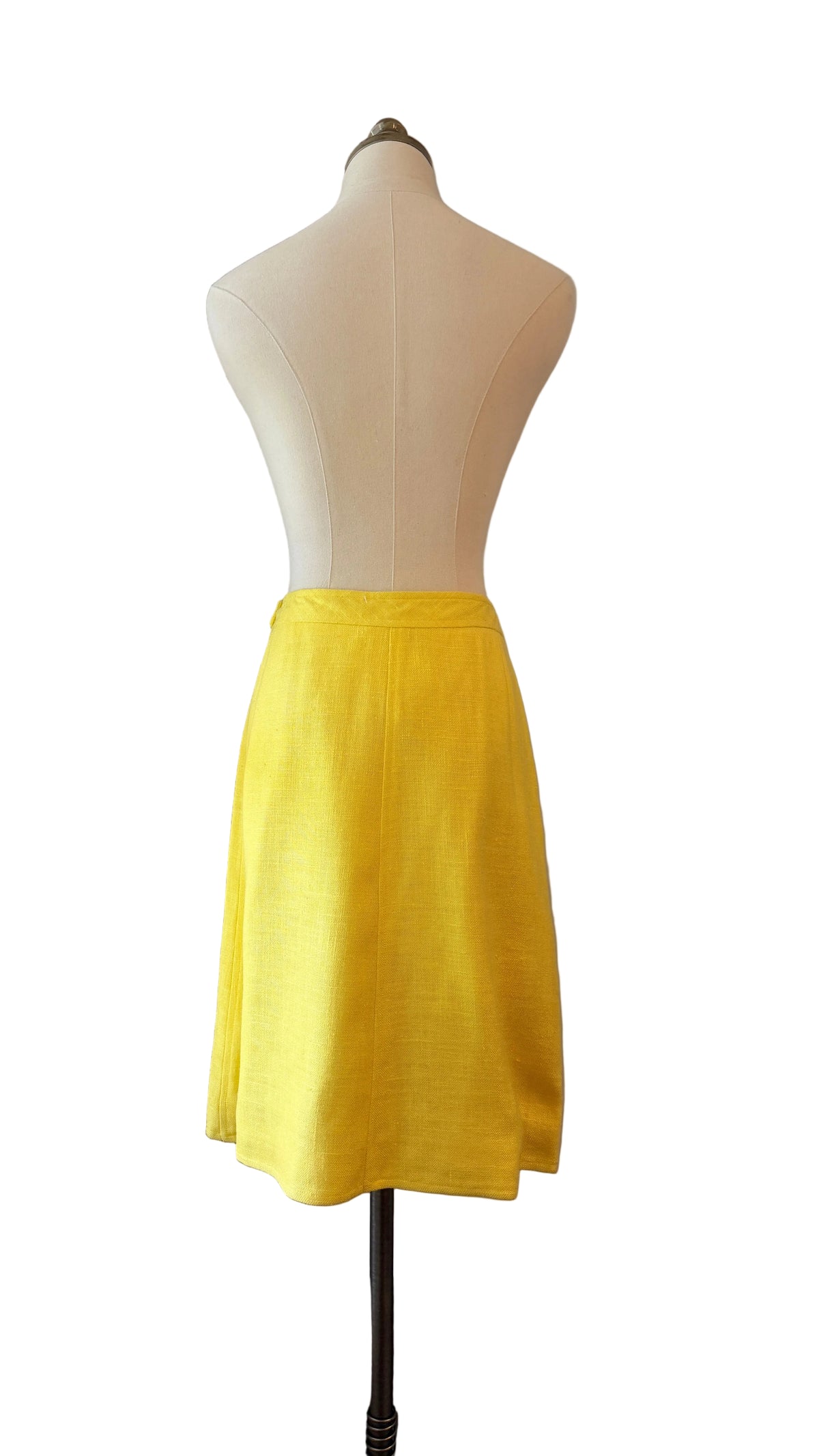 1960s Courrèges Yellow Snap-Front Wrap Skirt