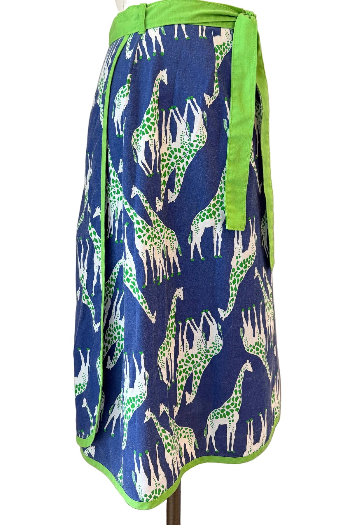 1970s Corner Stone Giraffe Print Wrap Skirt