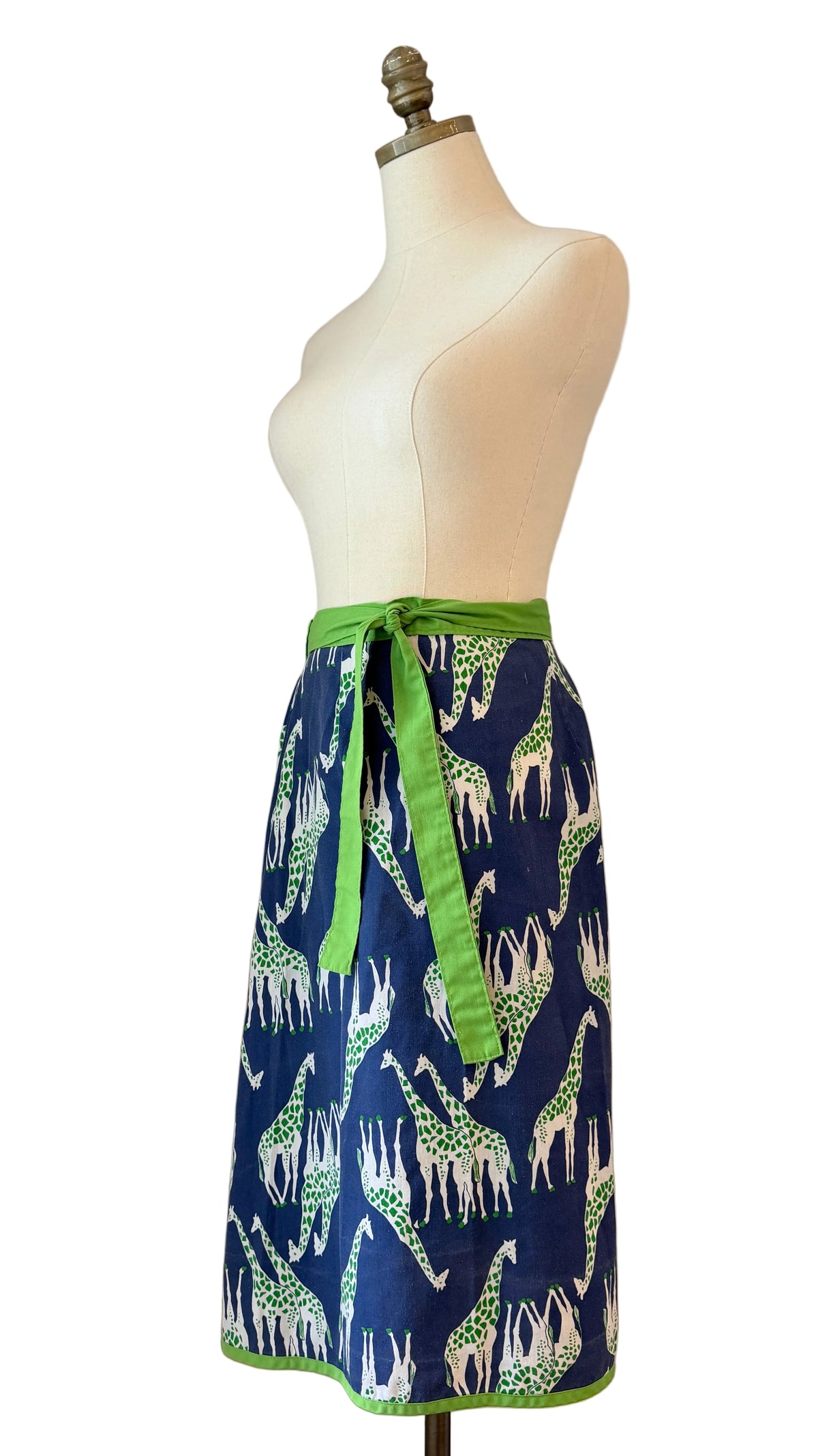 1970s Corner Stone Giraffe Print Wrap Skirt