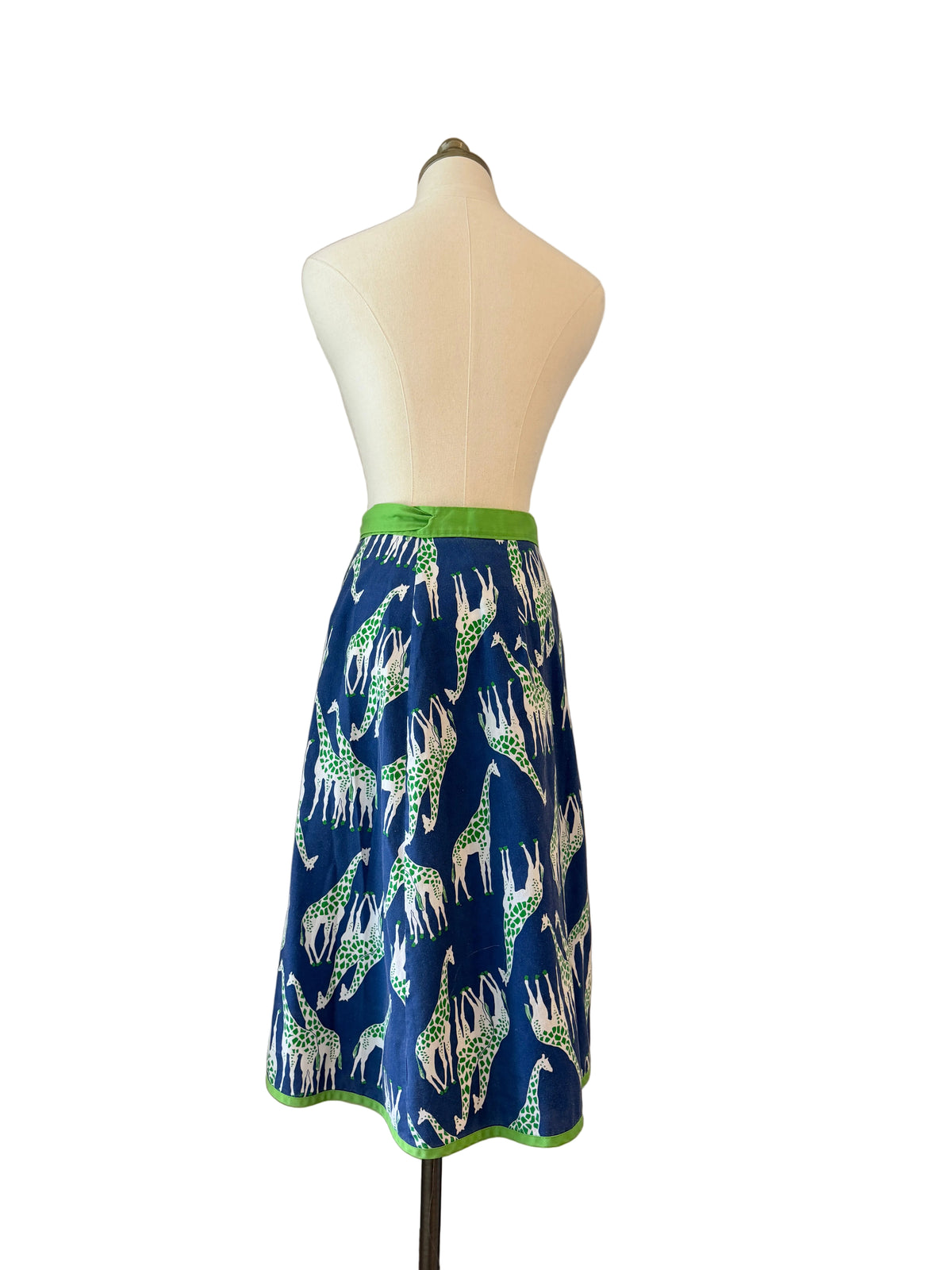 1970s Corner Stone Giraffe Print Wrap Skirt