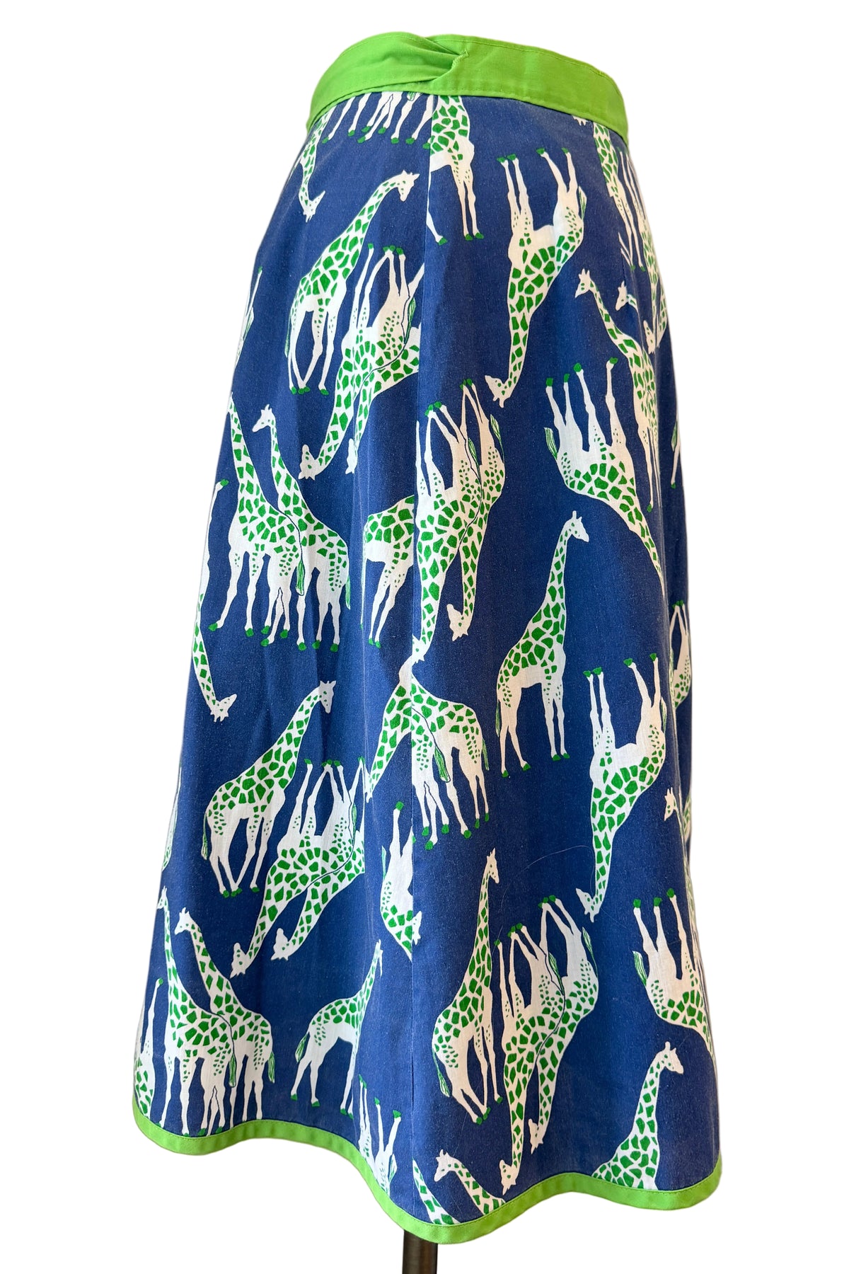 1970s Corner Stone Giraffe Print Wrap Skirt