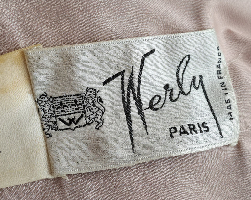 1950s Werly Paris Grey Wool Coat with Arctic Fox Removable Fur Collar