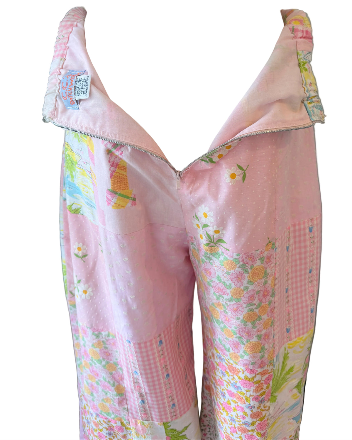 1960s C.C.’s Patchwork Pink Bell-Bottom Pants