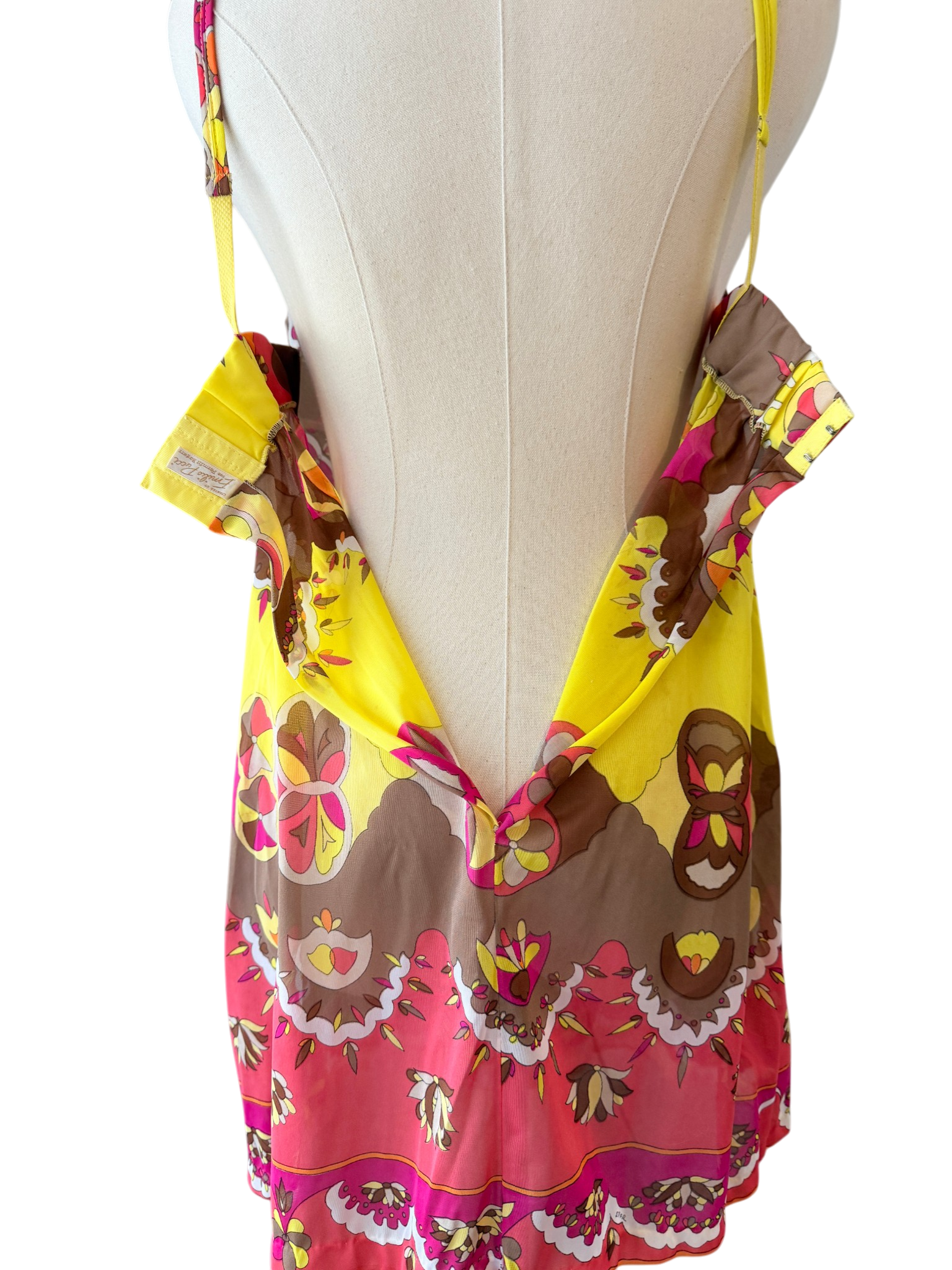 1960s Emilio Pucci for Formfit Rogers Mod Print Camisole Dress