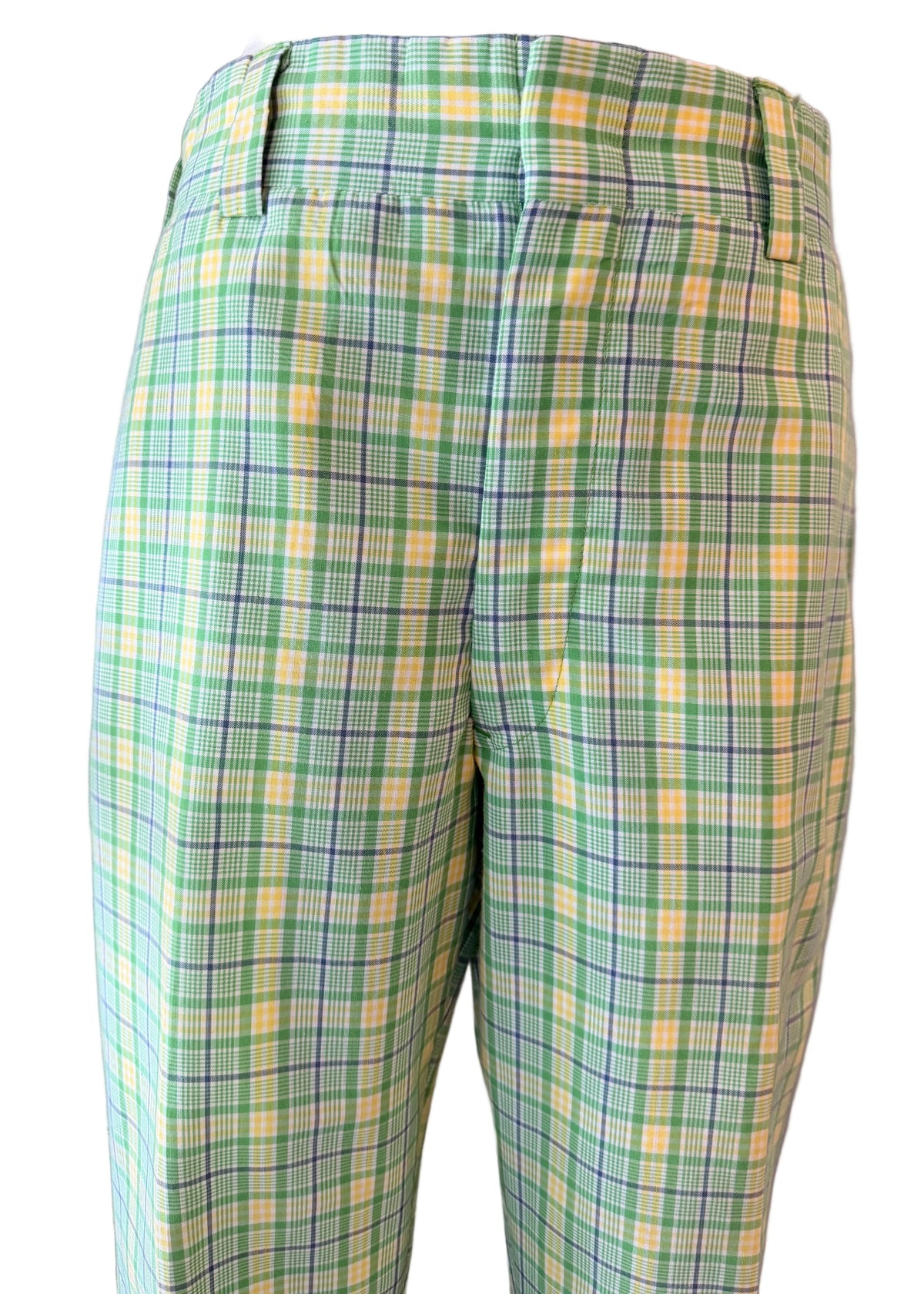1970s Gordon of Philadelphia Green Plaid Tailored Pants