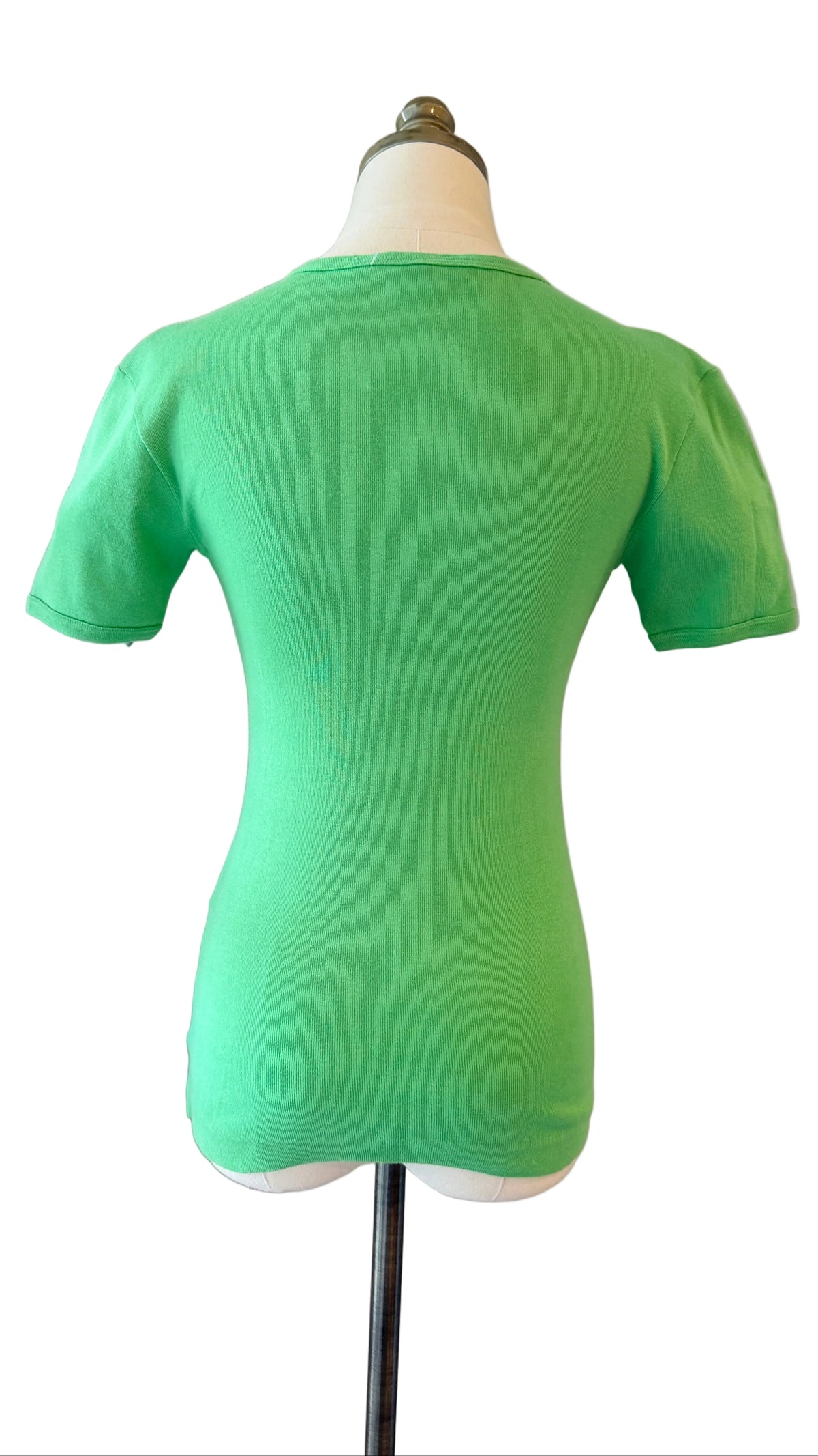 1970s Emilio Pucci Cotton Short-Sleeve Top with Embroidered EP Bamboo Logo