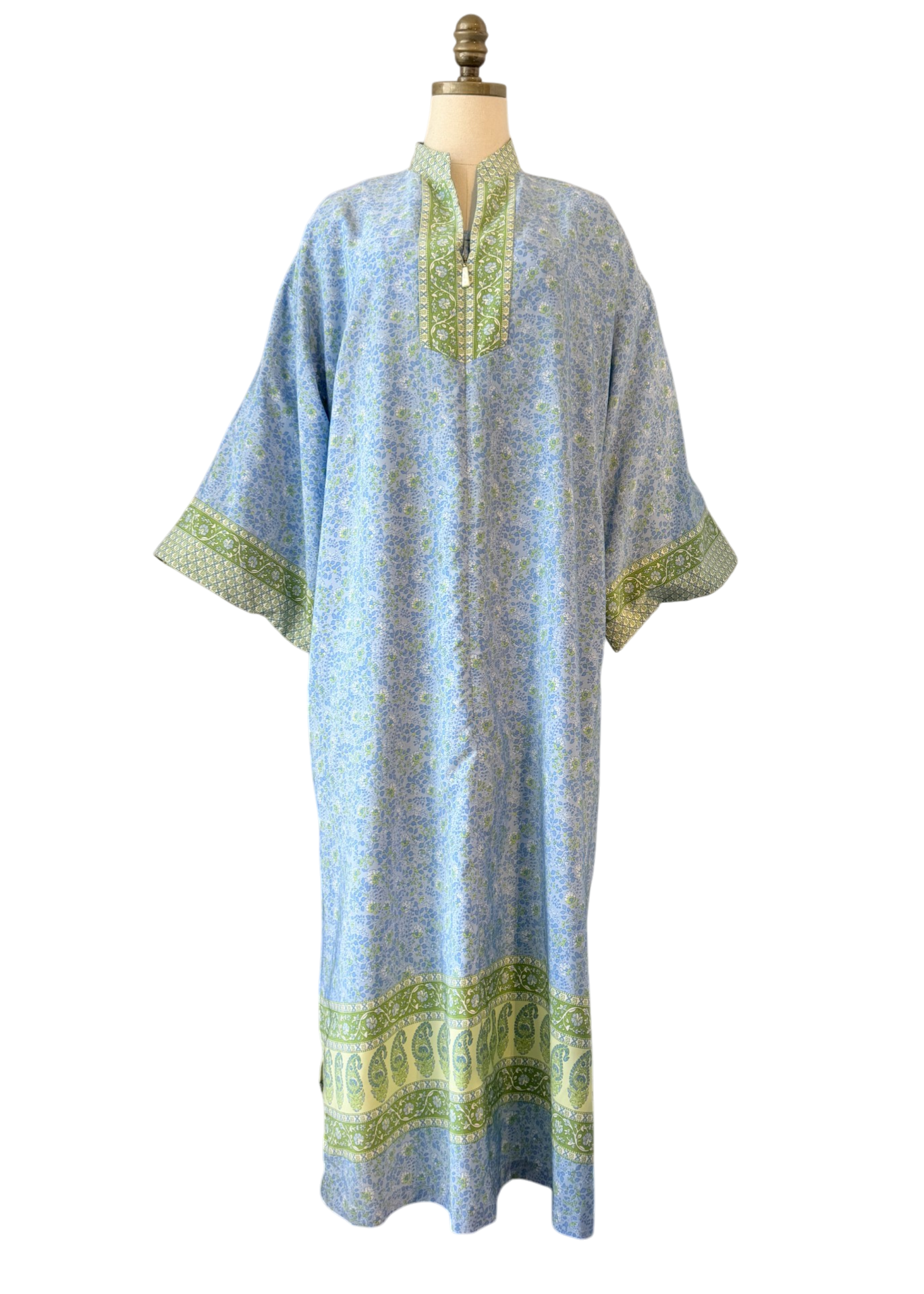 1990s Oscar de la Renta Babydoll Nightgown & Zip-Front Robe Set (2-Piece)