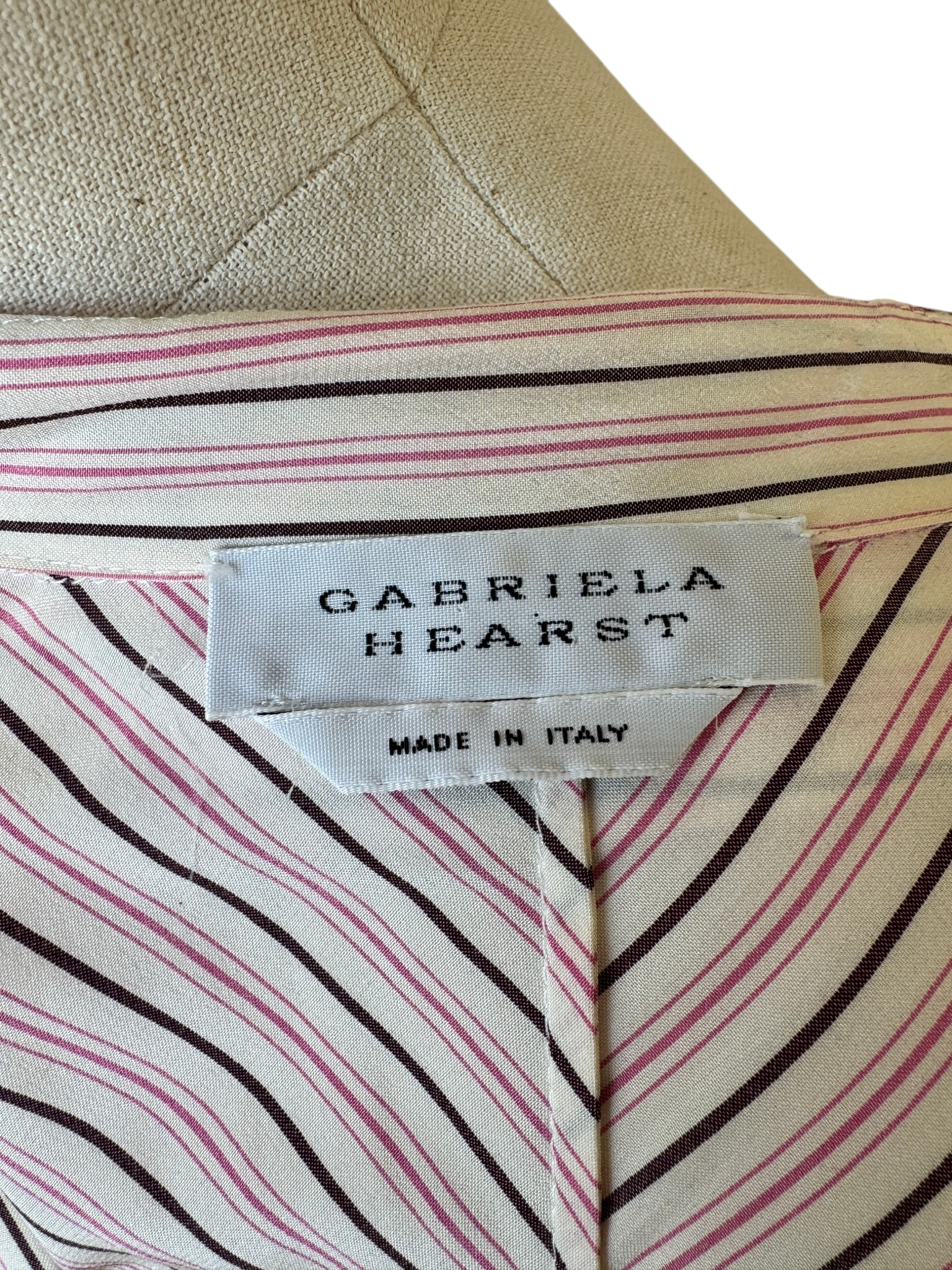 Gabriela Hearst Silk Striped Shirt Dress with Toggle Buttons &amp; Tie Waist
