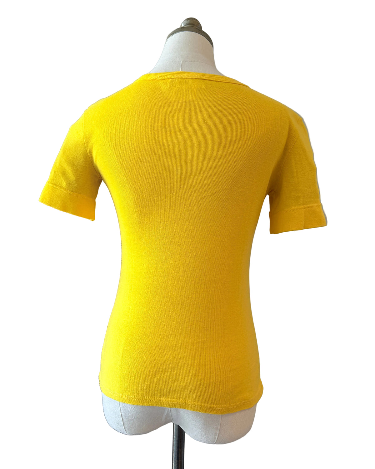 1970s Pierre Cardin Cotton Knit Scoop-Neck Tee with Logo