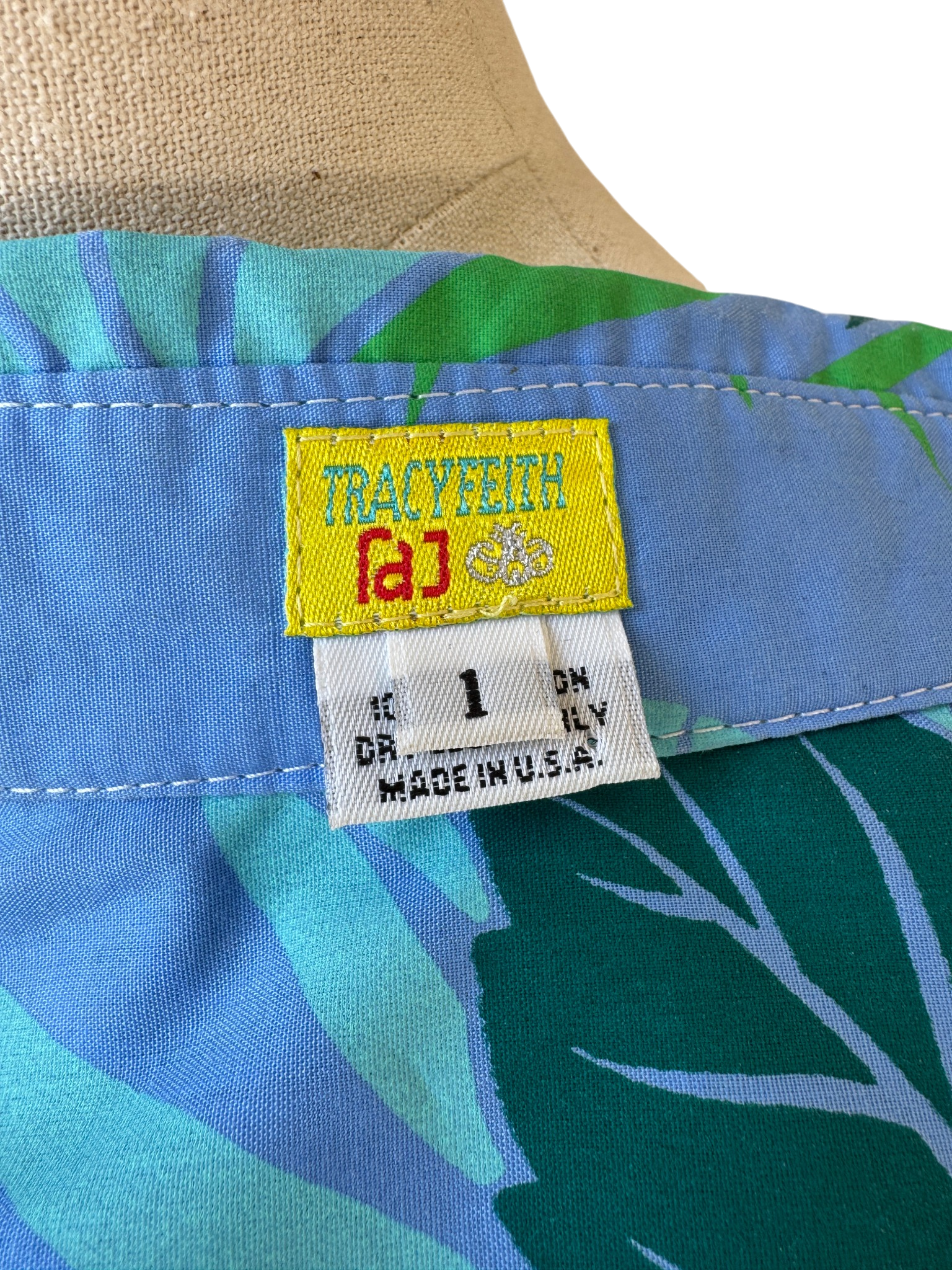 Tracy Feith “Raj” Cotton Tropical Print Mini Shirt Dress