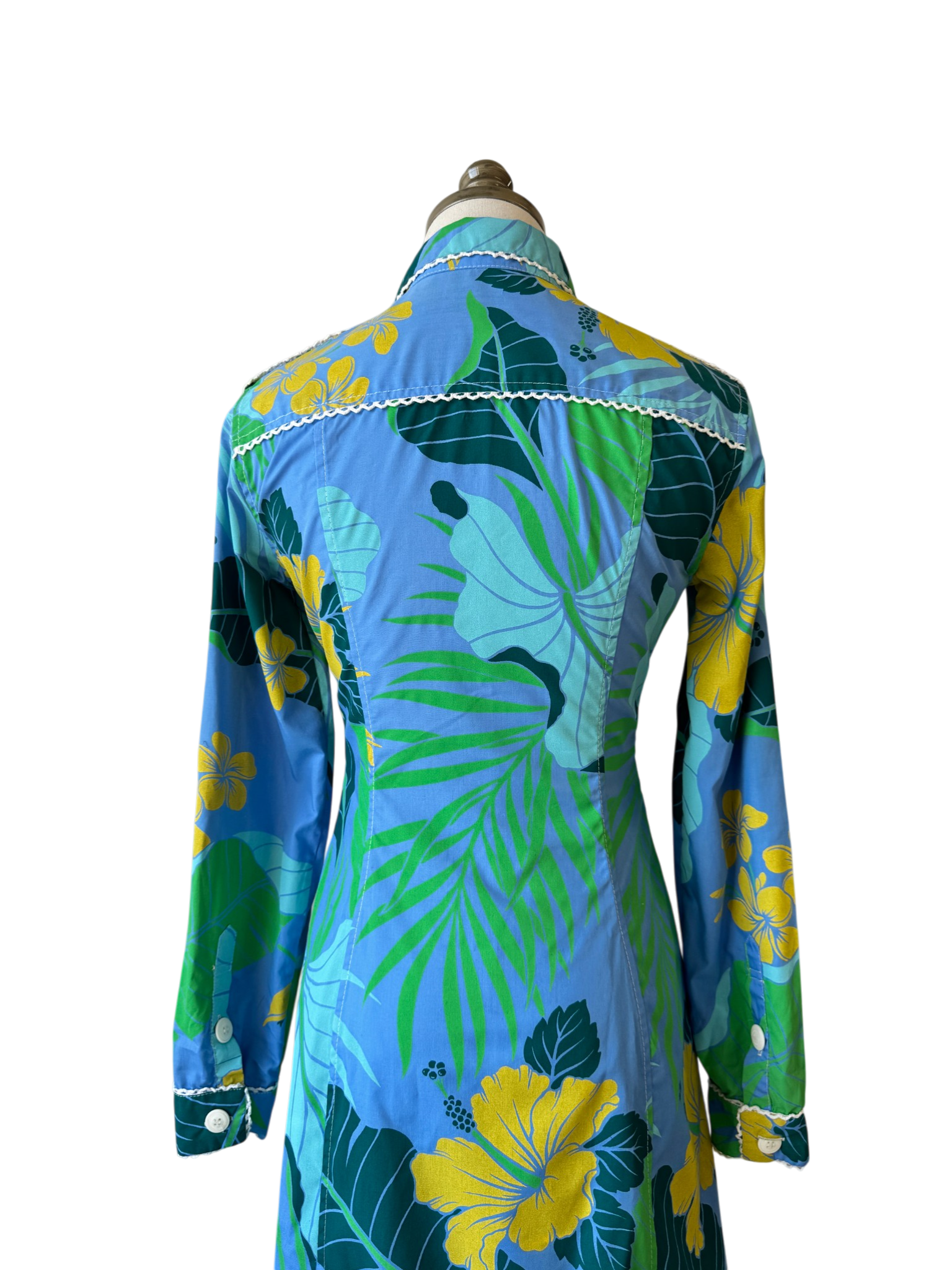 Tracy Feith “Raj” Cotton Tropical Print Mini Shirt Dress