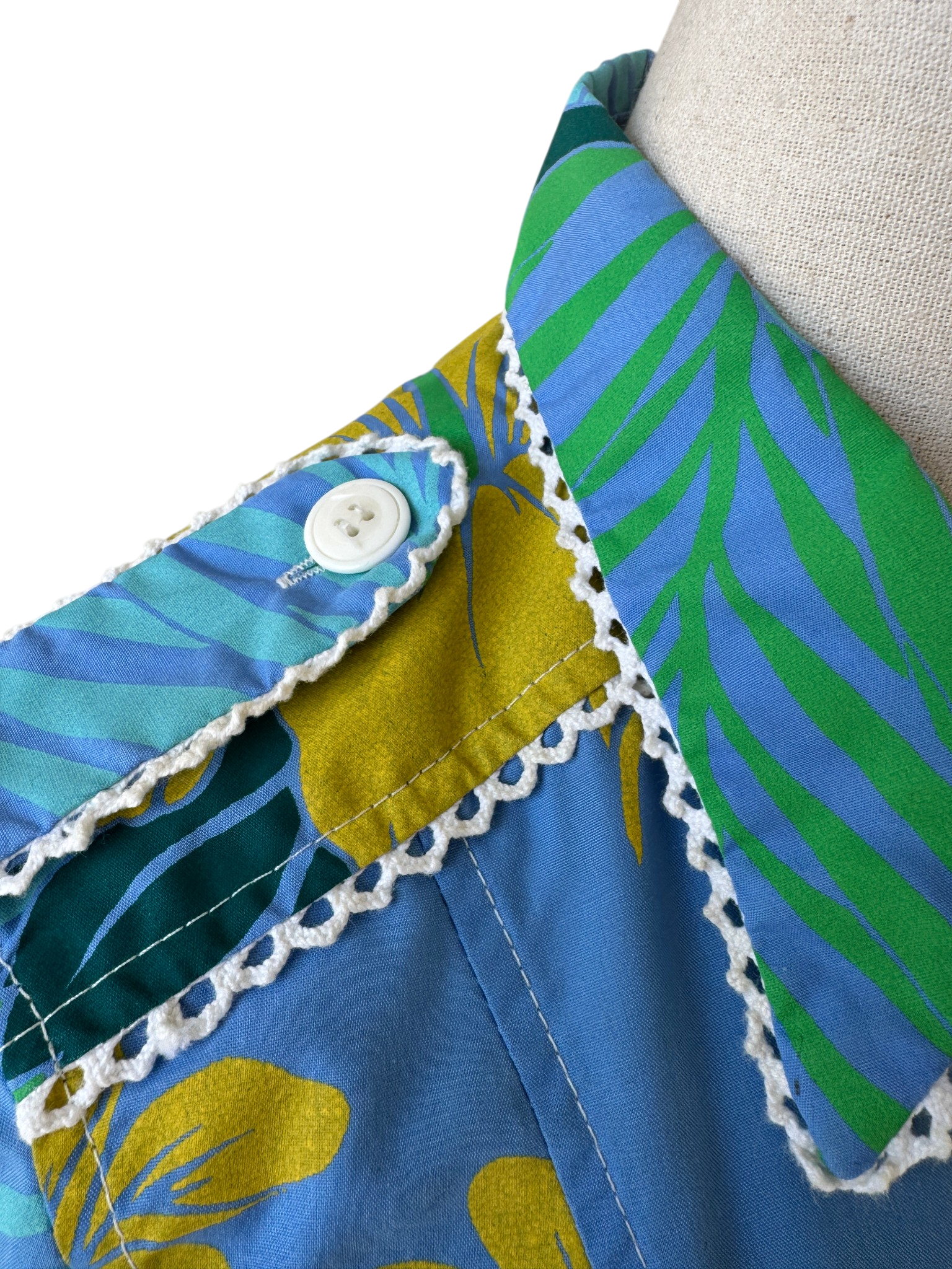 Tracy Feith “Raj” Cotton Tropical Print Mini Shirt Dress