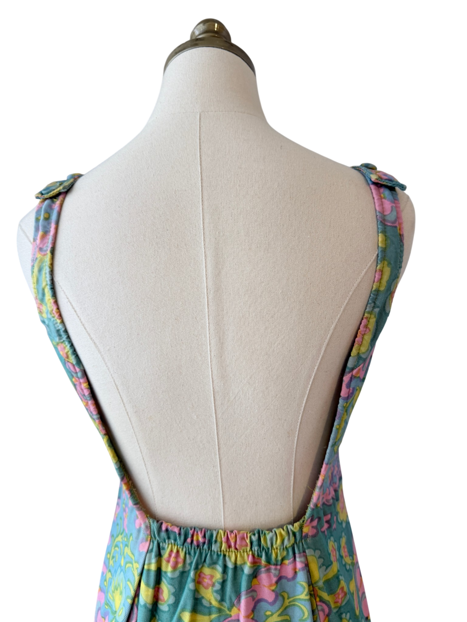 1960s Perfection Fit by Roxanne Cotton Swim/Play Suit with Floral Paisley Print