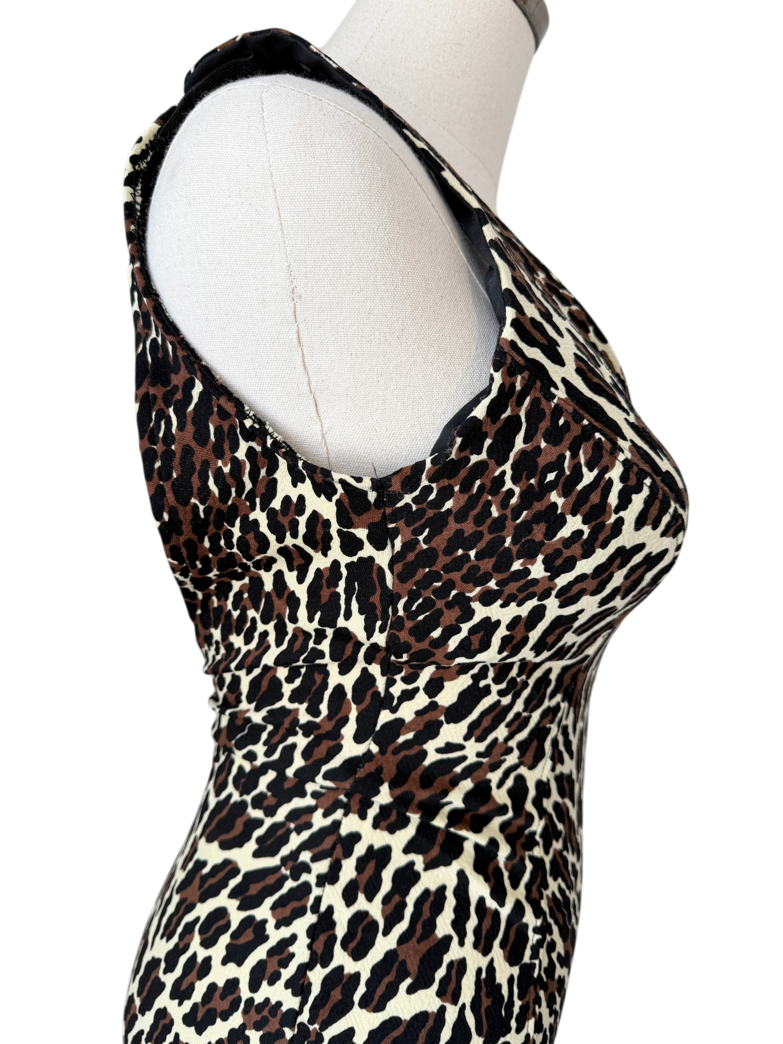 1960s Cole of California Rare Cheetah Print Corset-Front One-Piece Swimsuit
