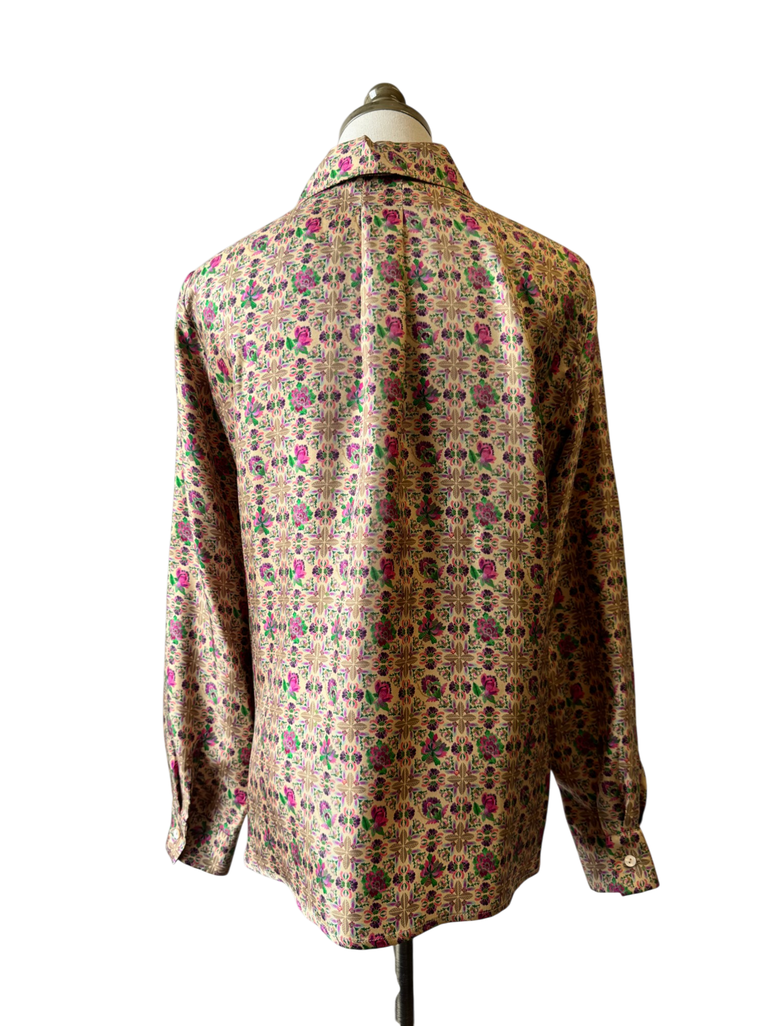 Momoni Silk Floral Button-Front Blouse