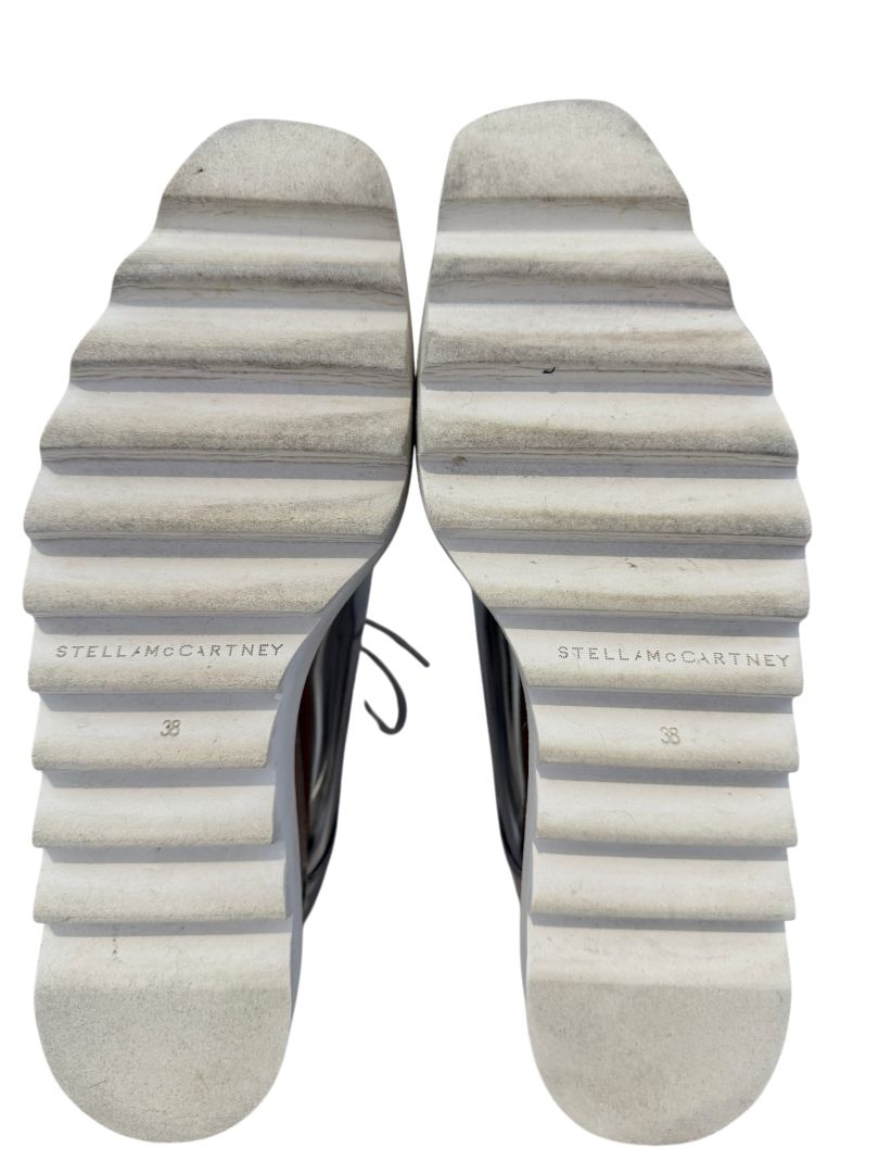 Stella McCartney Silver Elyse Platform Loafers with Star Detail