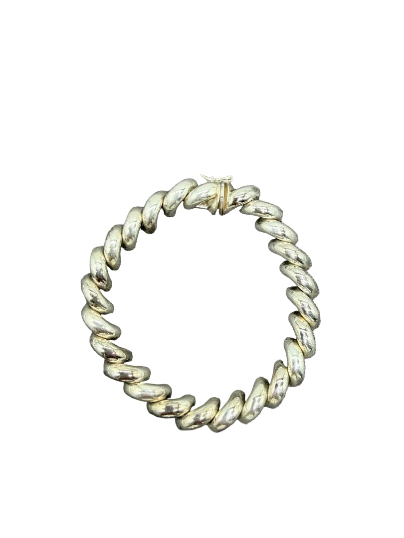 1960s Italian Sterling Silver San Marco Link Bracelet