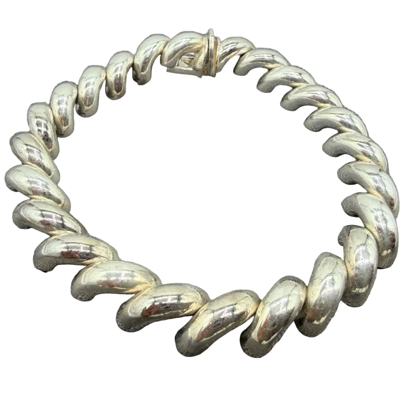 1960s Italian Sterling Silver San Marco Link Bracelet
