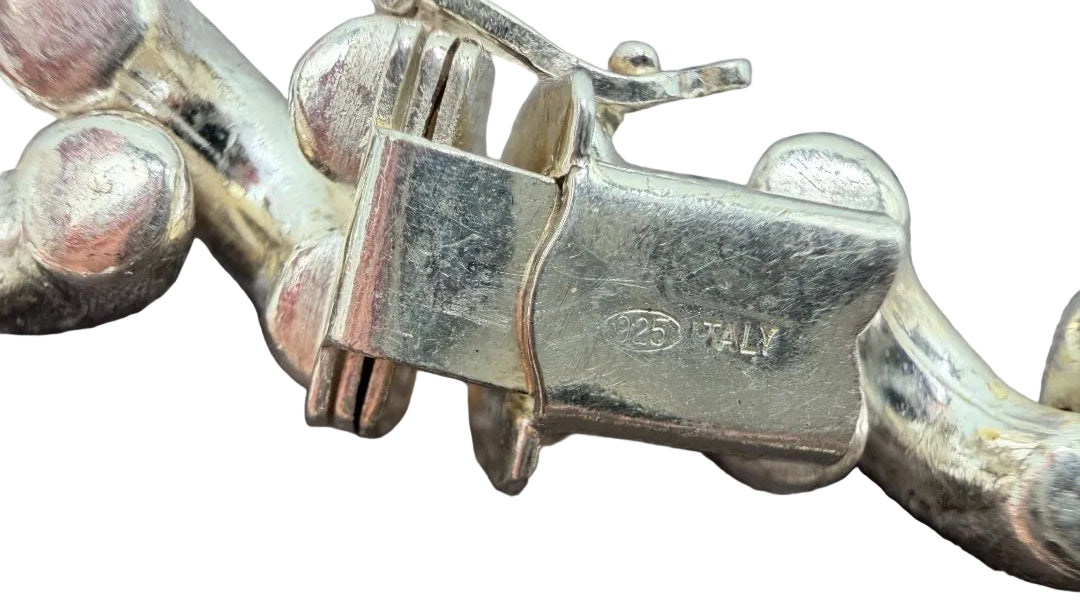 1960s Italian Sterling Silver San Marco Link Bracelet