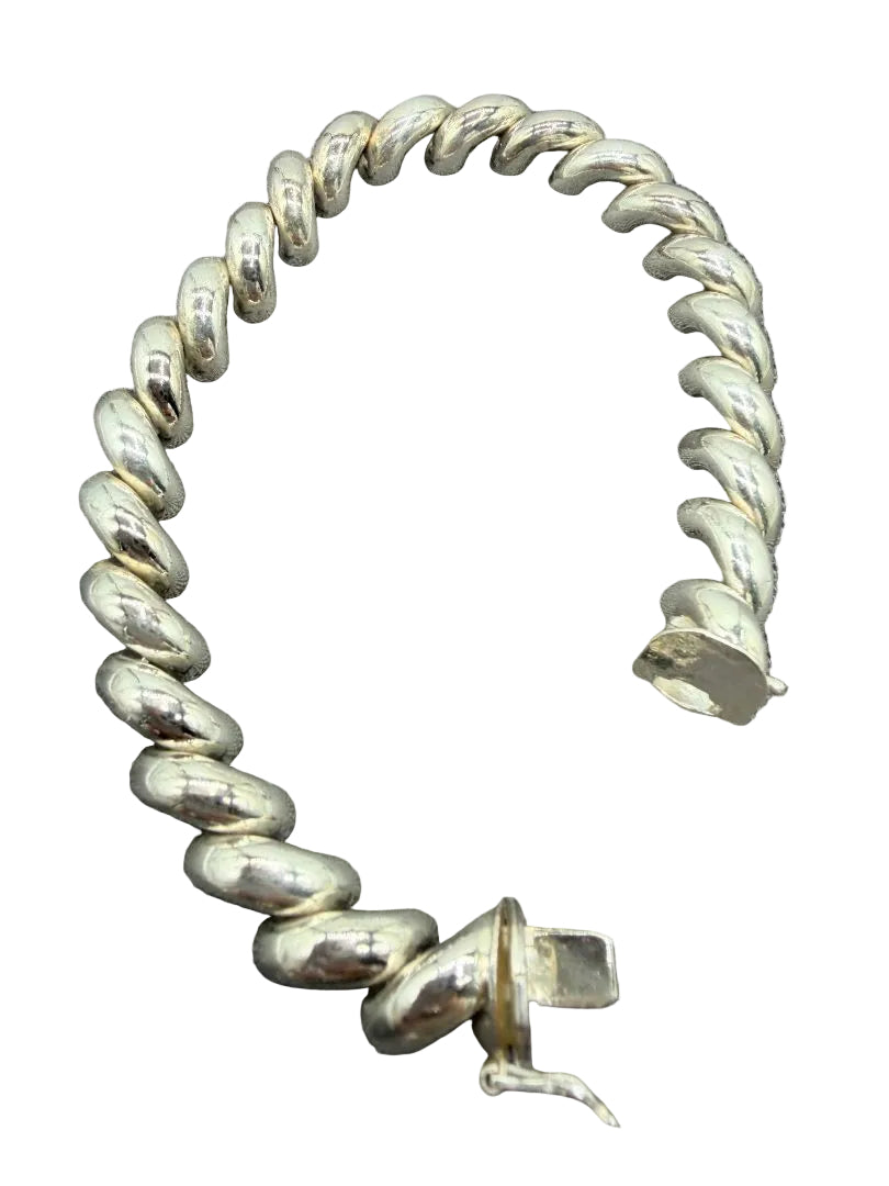 1960s Italian Sterling Silver San Marco Link Bracelet