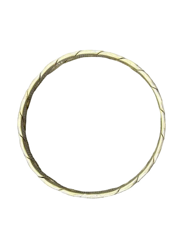 1960s Taxco Sterling Silver Flat Twisted Bangle Bracelet