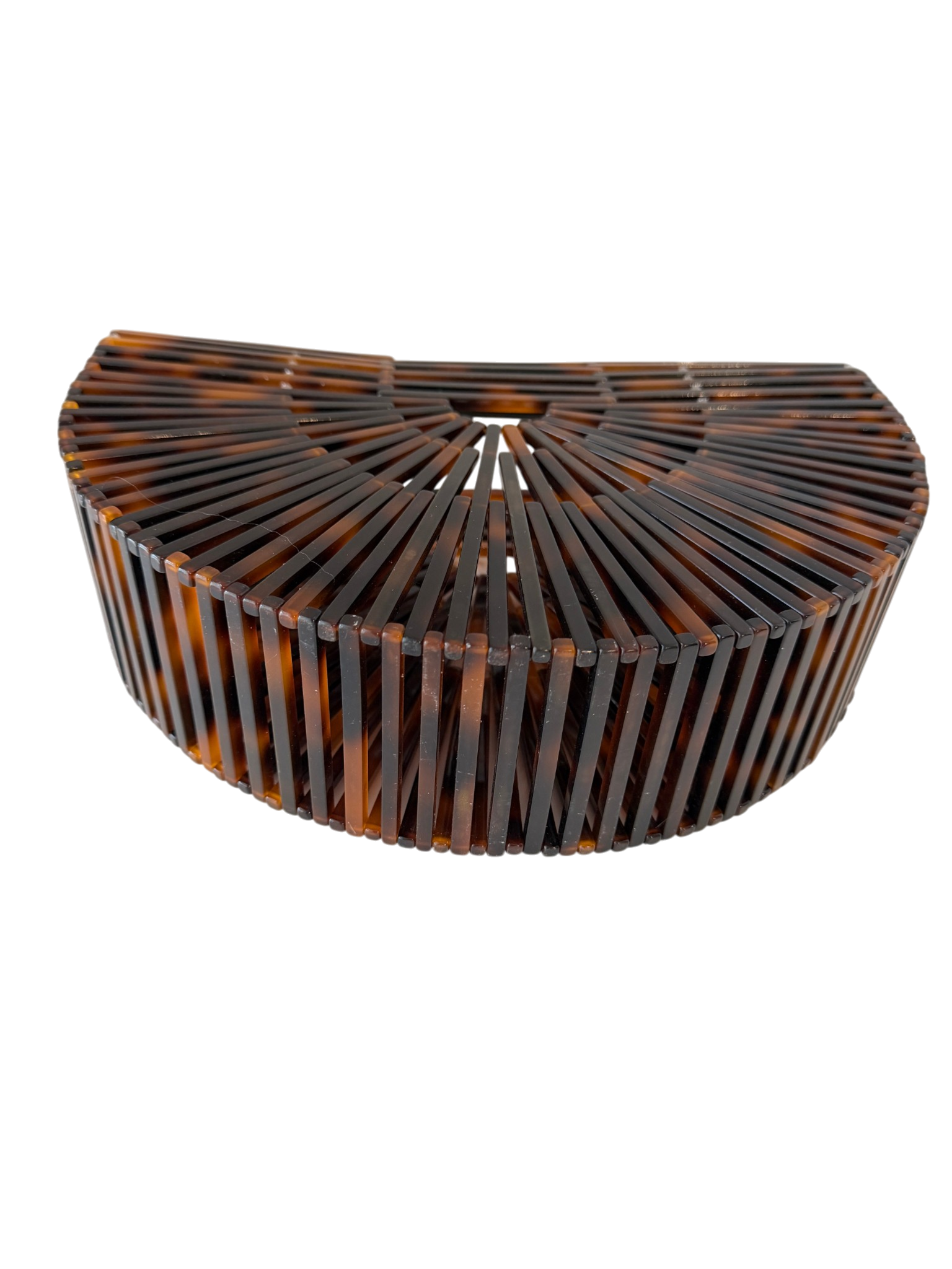 1970s Cult Gaia Tortoise Acrylic Top Handle Bag