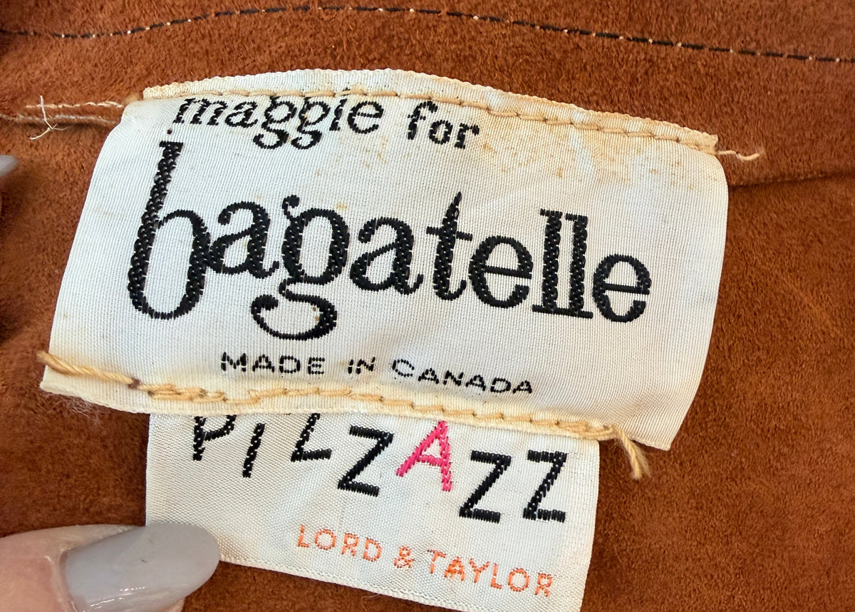 1970s Maggie for Bagatelle Pizzazz Suede Vest with Fringe Hem