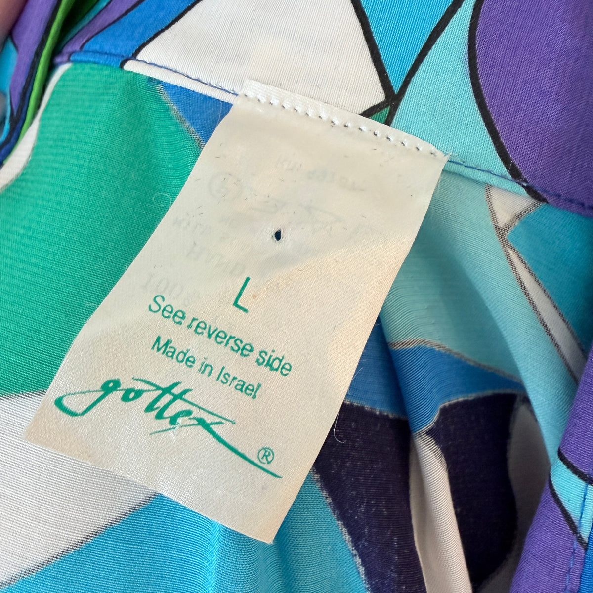 1970s Gottex Pucci-Inspired Mod Print Go-Go Button-Front Dress/Shirt
