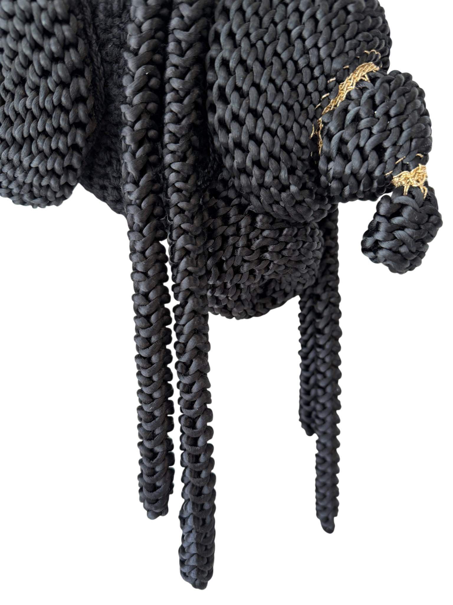 1990s Bespoke One-of-a-Kind Crochet Geisha Headdress